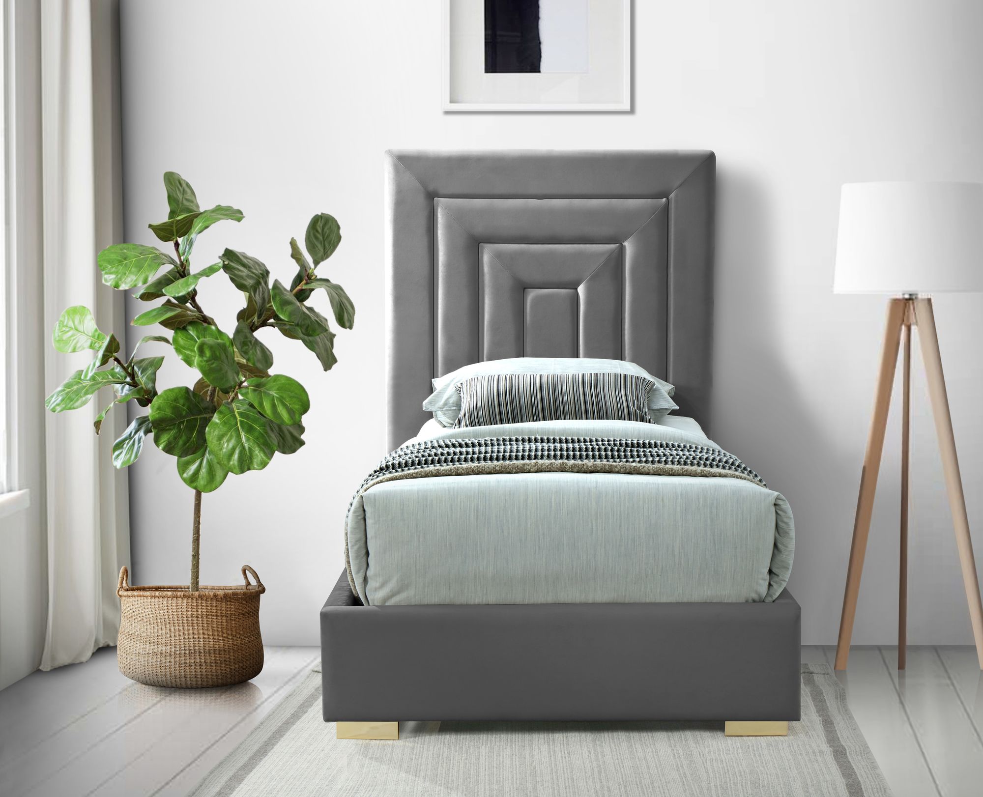 Nora Velvet Twin Size Bed