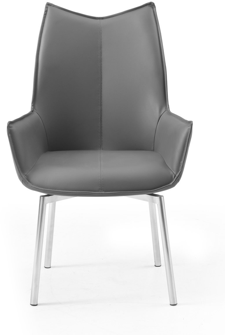9188 Extendable Ceramic Top Dining Table & 4 1218 PU Swivel Chairs