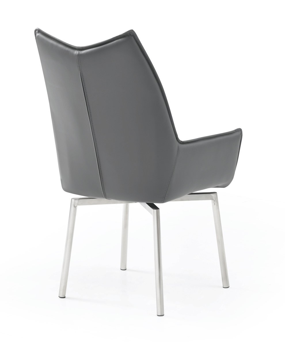 1218 PU/Fabric Swivel Dining Chair