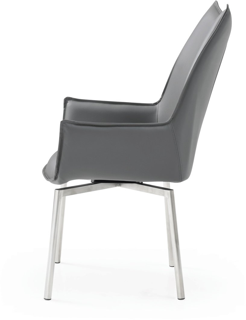 9188 Extendable Ceramic Top Dining Table & 4 1218 PU Swivel Chairs