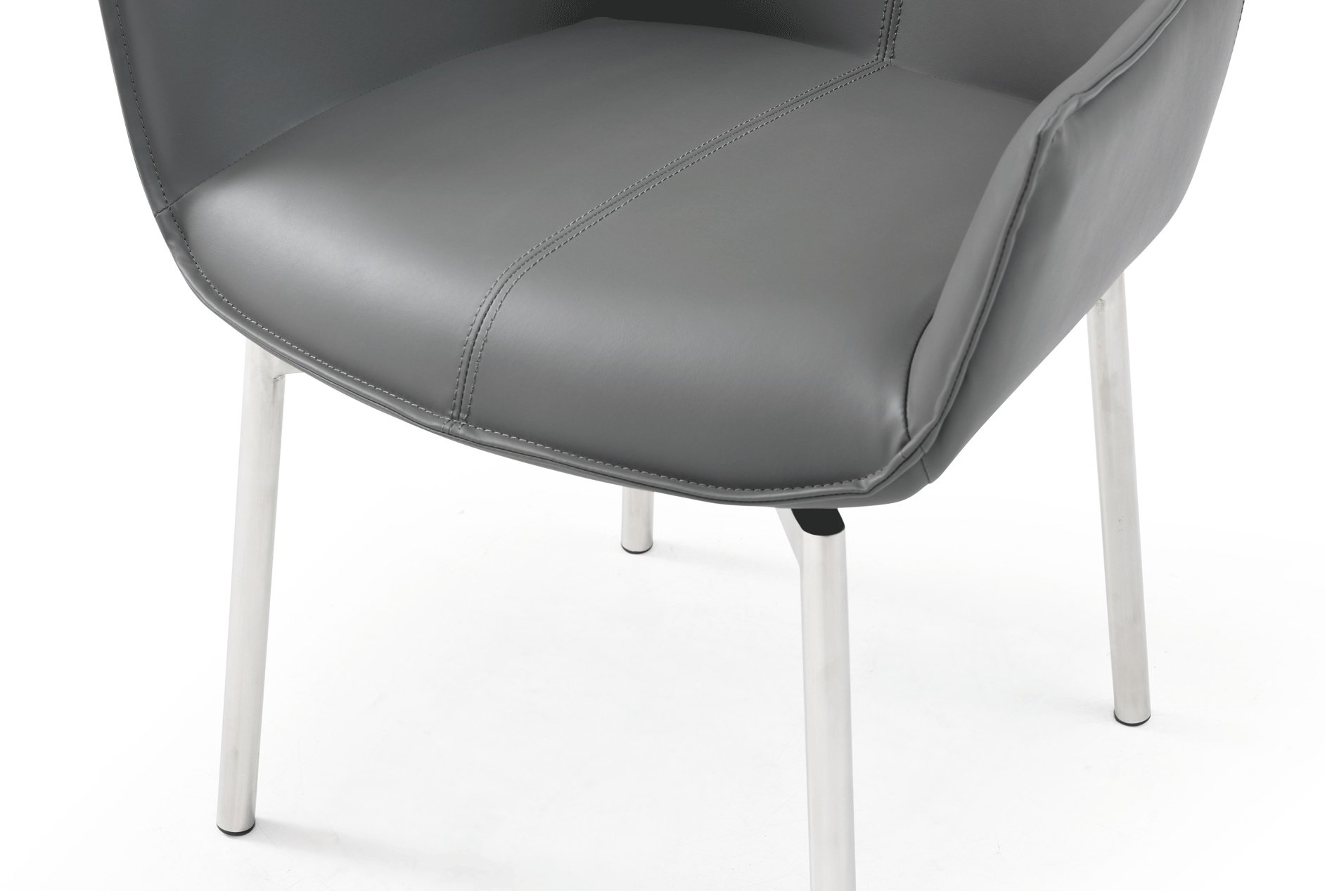 9188 Extendable Ceramic Top Dining Table & 4 1218 PU Swivel Chairs