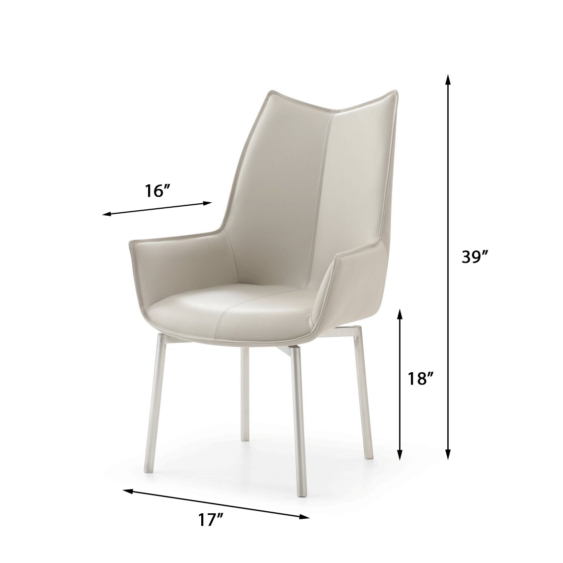 1218 PU Swivel Dining Chair