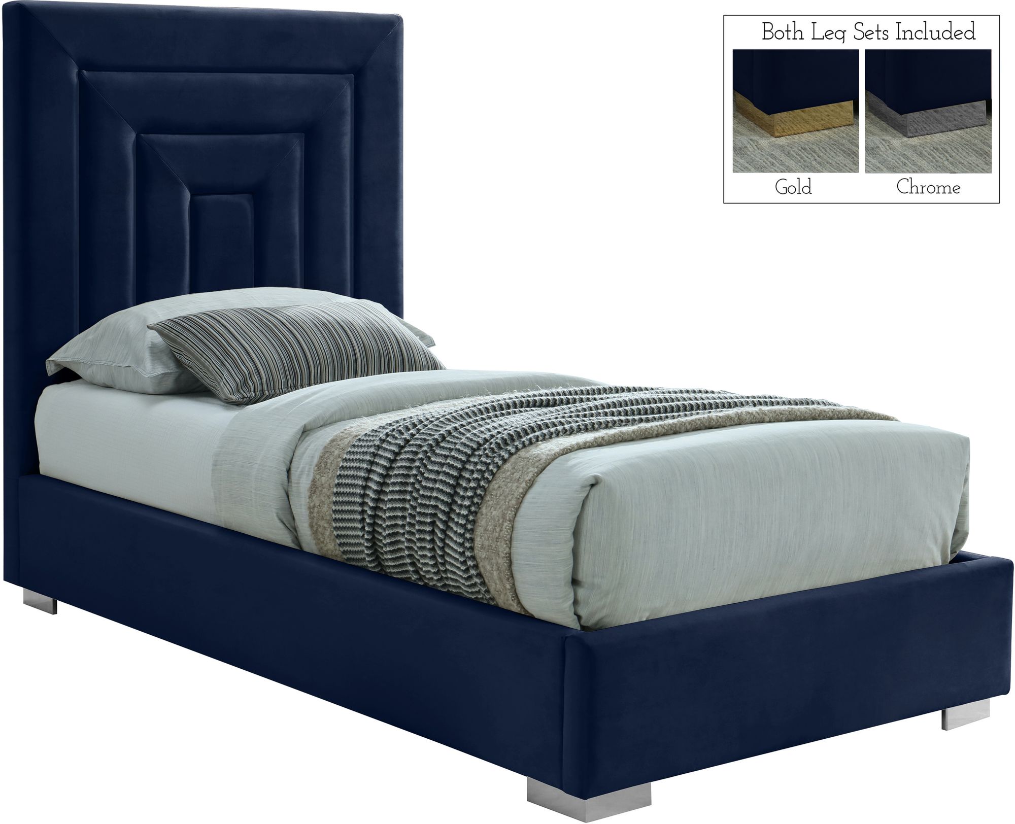 Nora Velvet Twin Size Bed