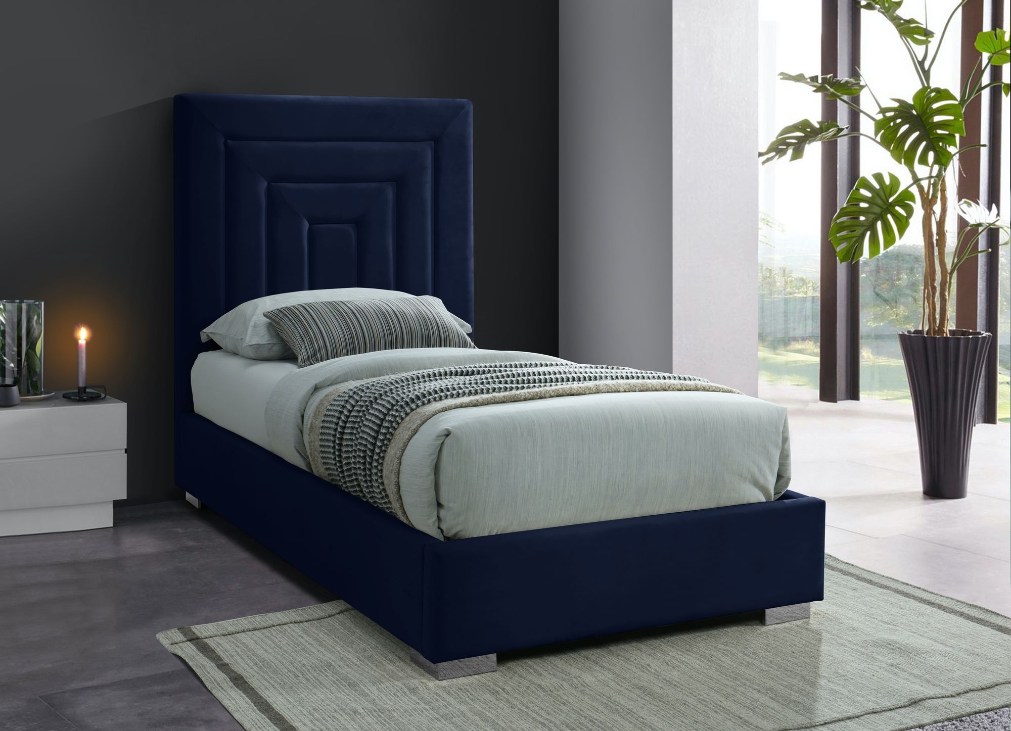 Nora Velvet Twin Size Bed