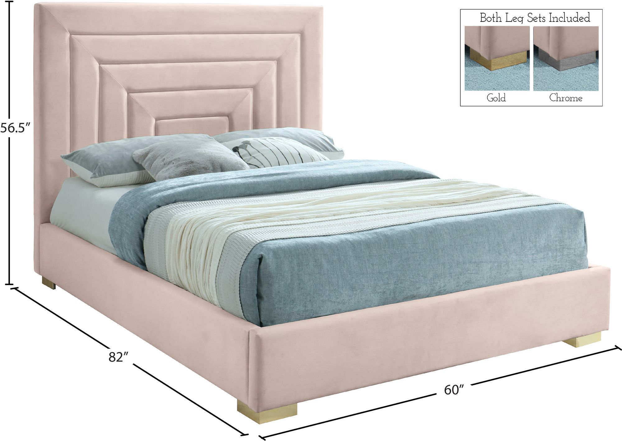 Nora Velvet Full Size Bed