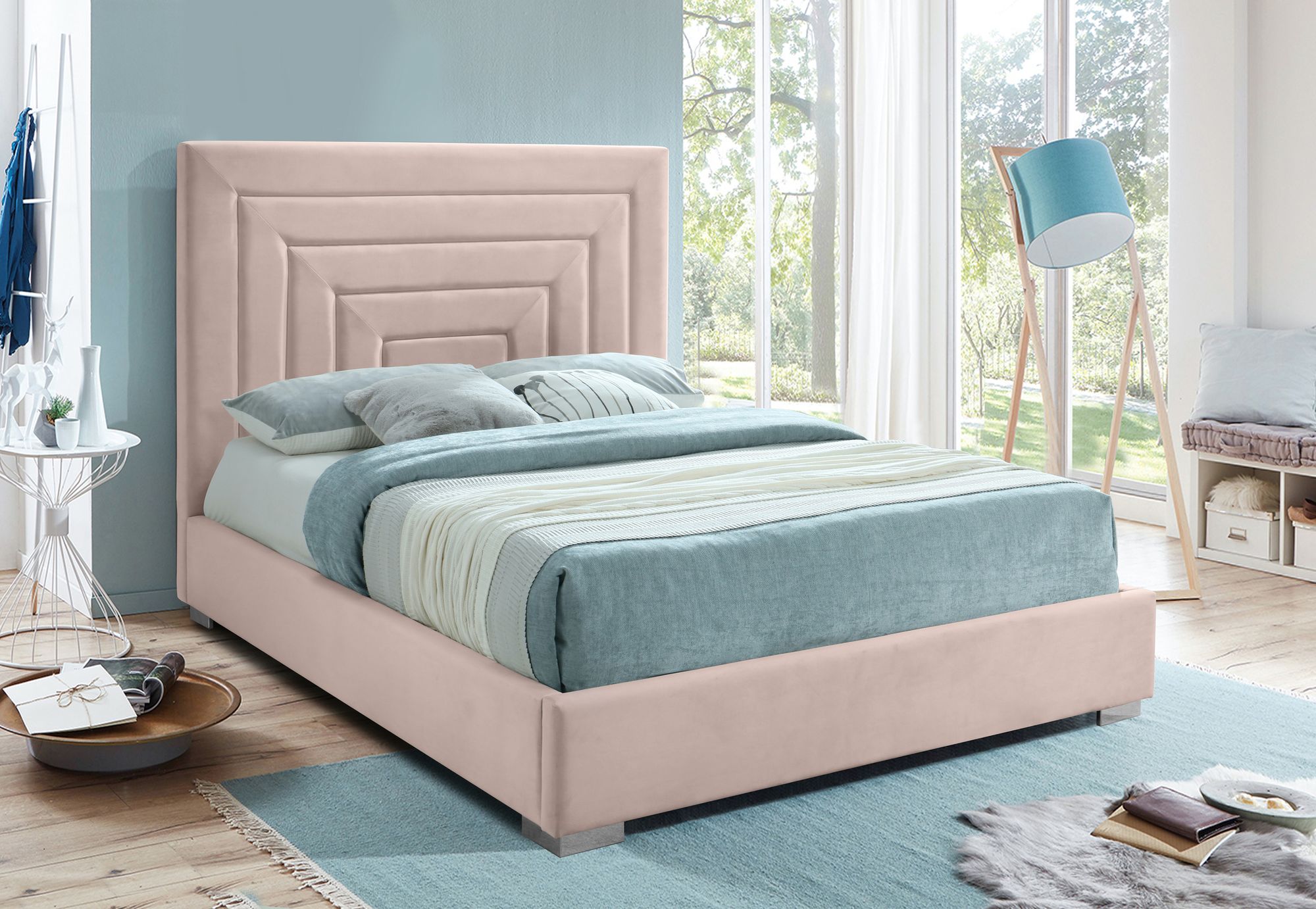 Nora Velvet King Size Bed
