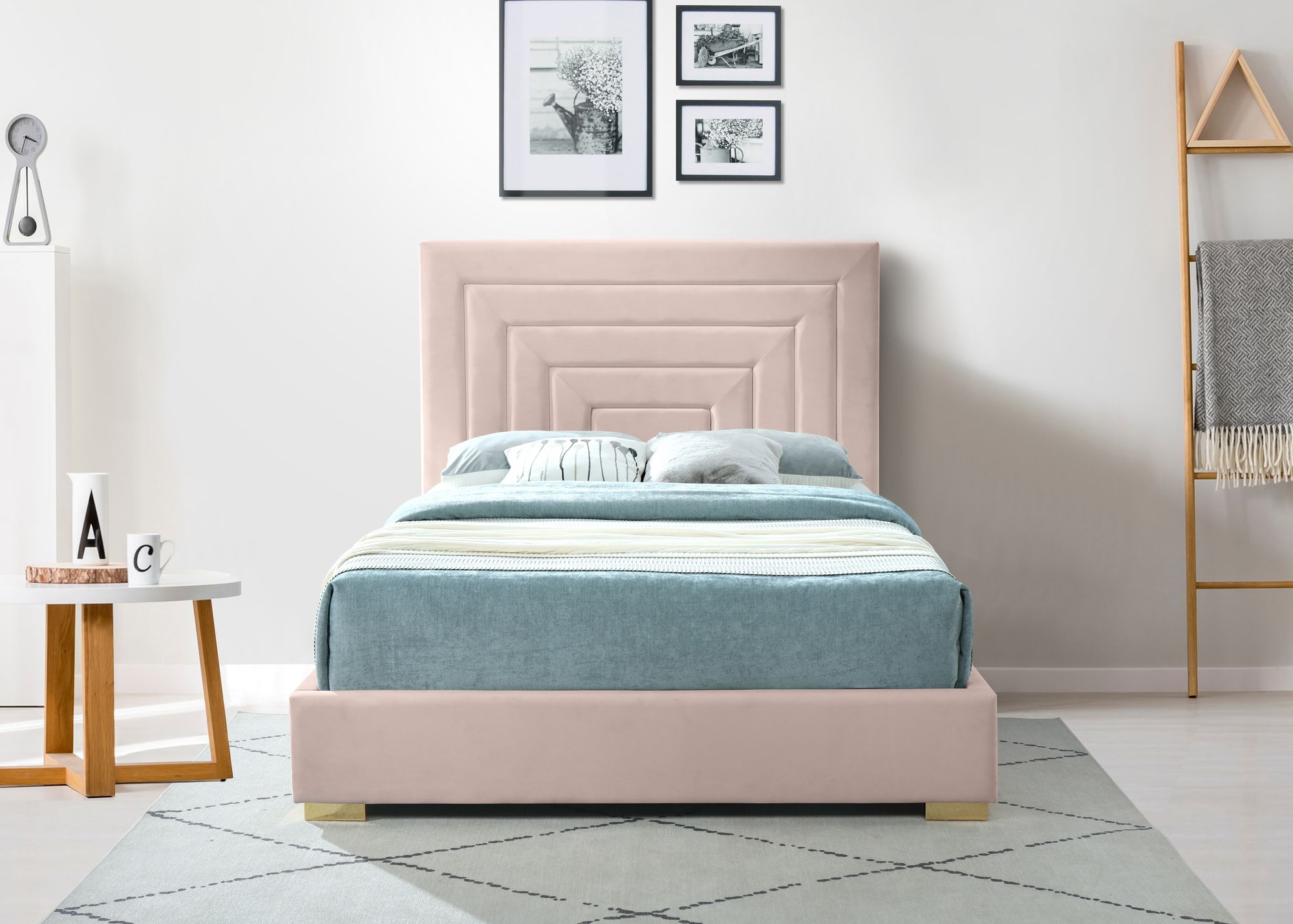 Nora Velvet King Size Bed