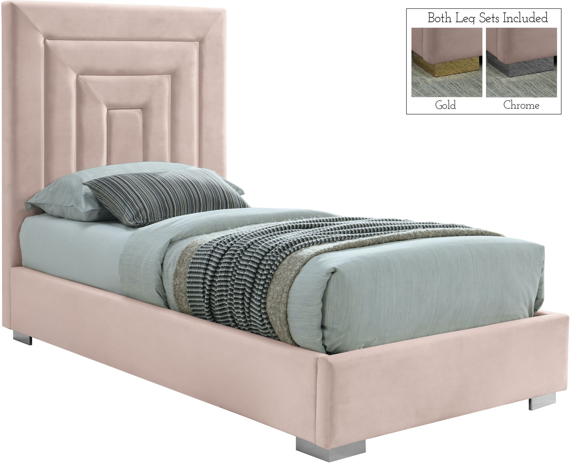 Nora Velvet Twin Size Bed