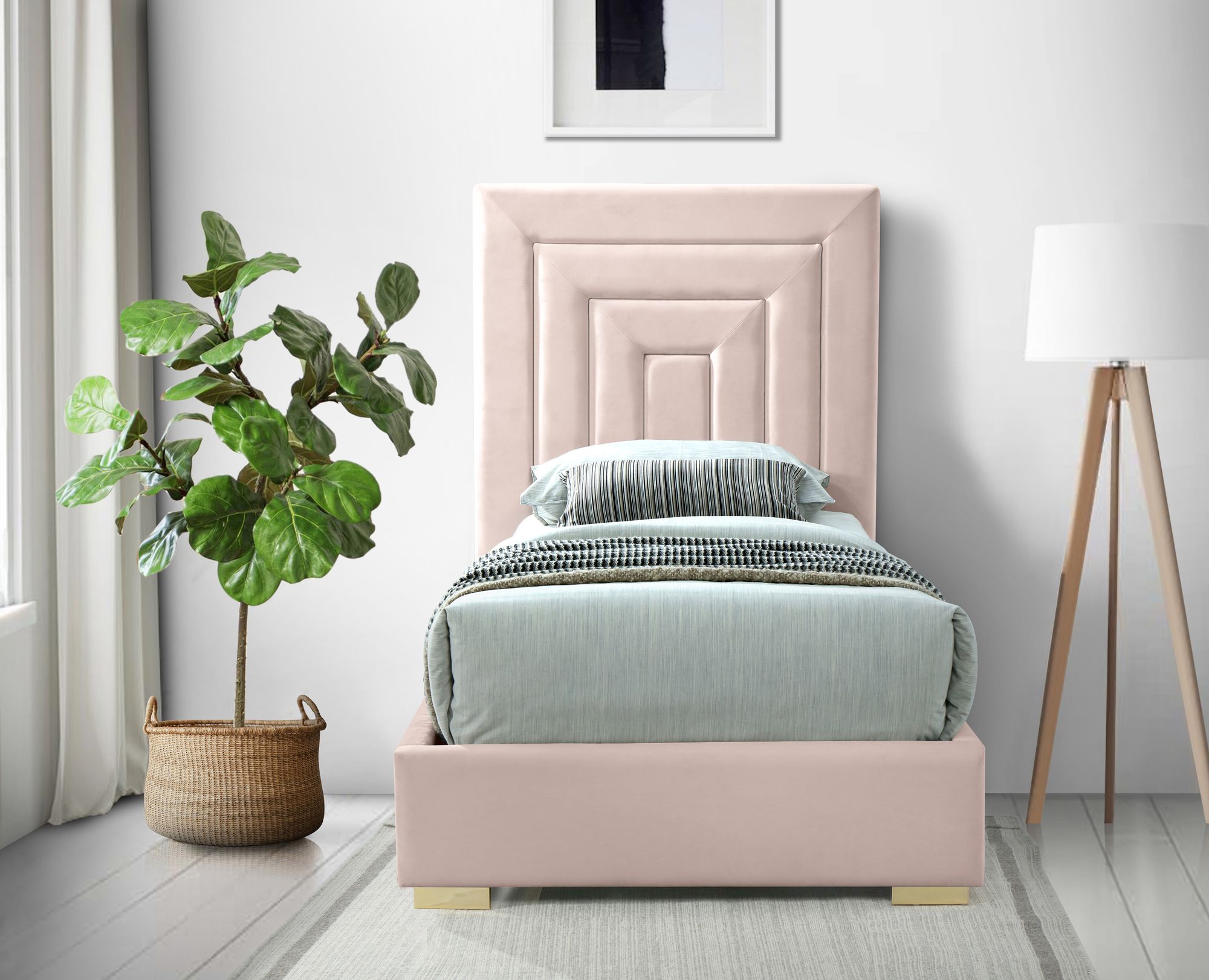 Nora Velvet Twin Size Bed