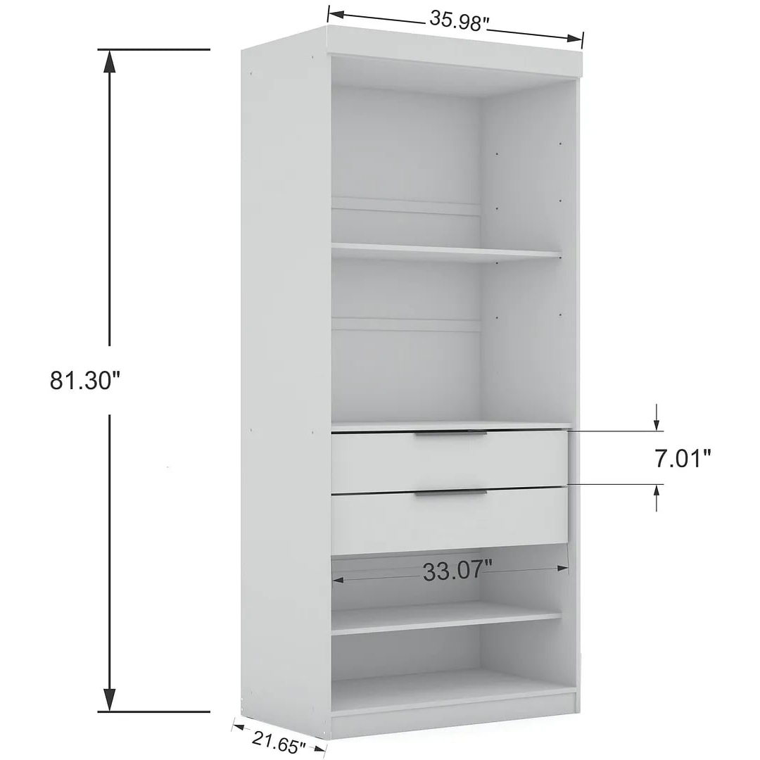 Manhattan Comfort Mulberry Ultra Modern 2 Drawer 