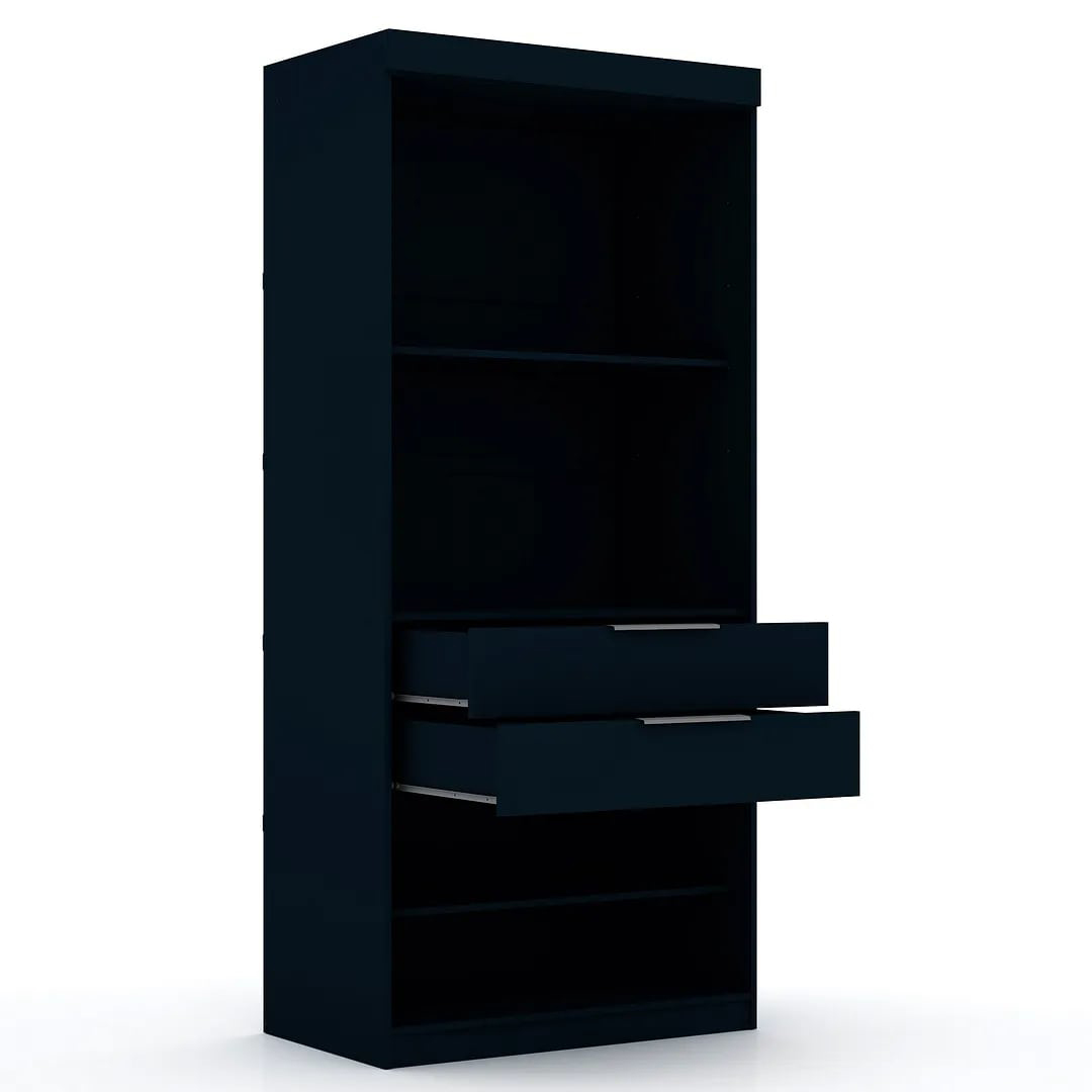 Mulberry 2 Sectional Wardrobe Closet w/4 Drawers, Set of 2 