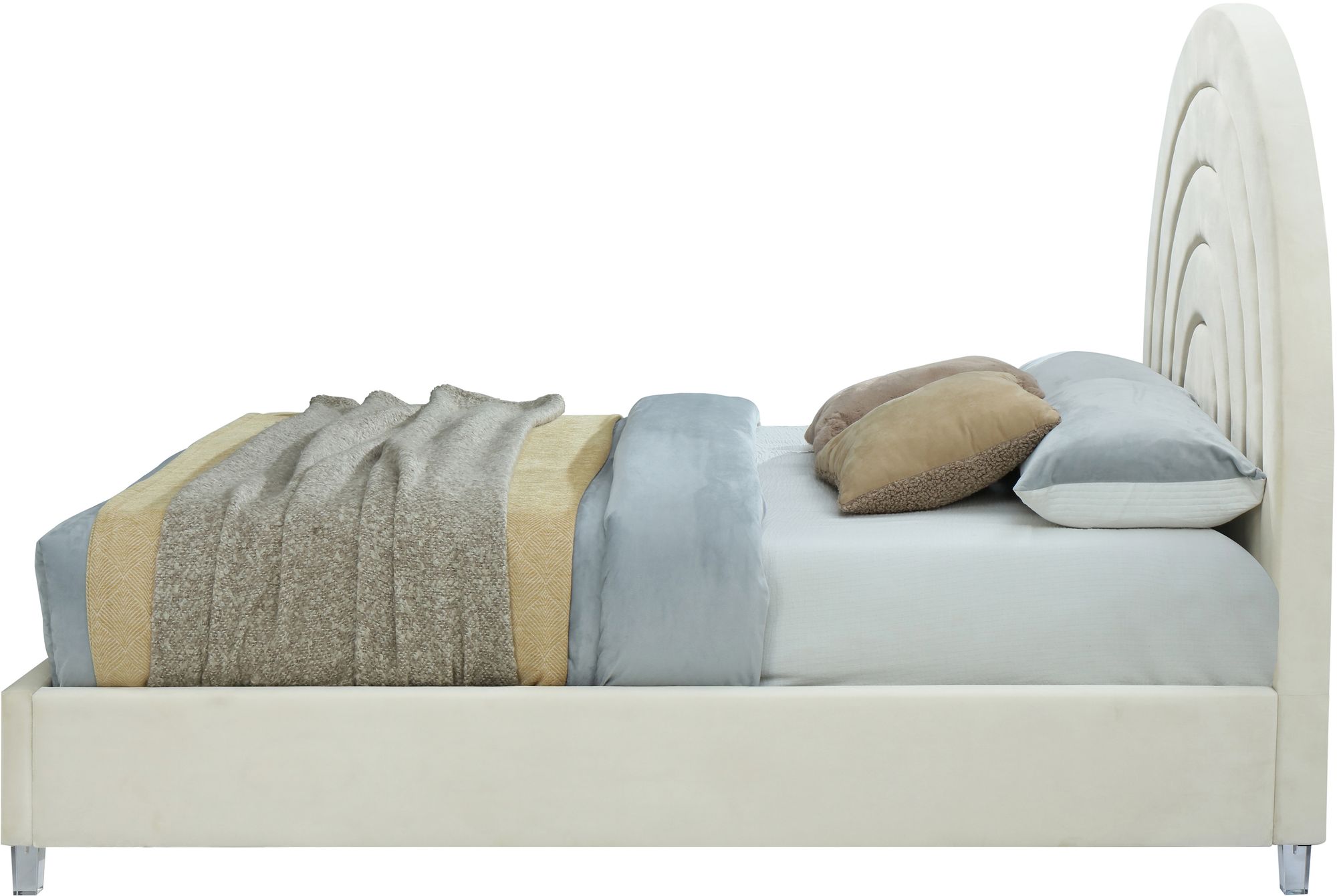 Rainbow Velvet Full Size Bed