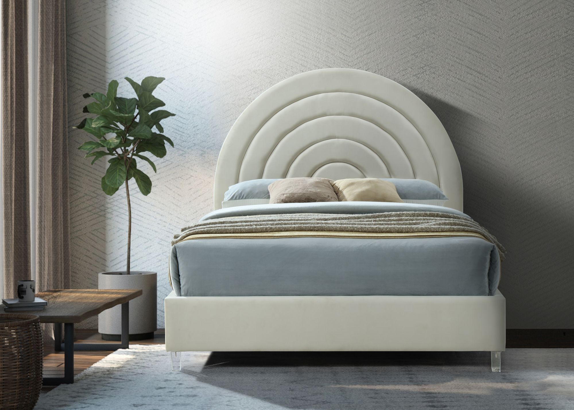 Rainbow Velvet Bed