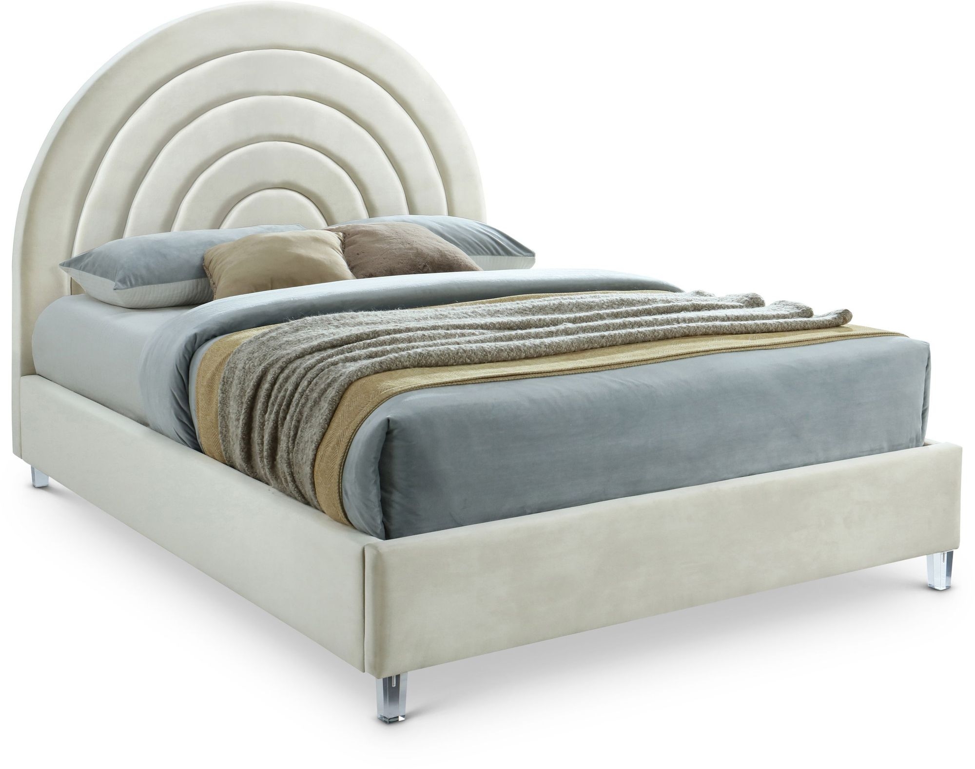 Rainbow Velvet Bed
