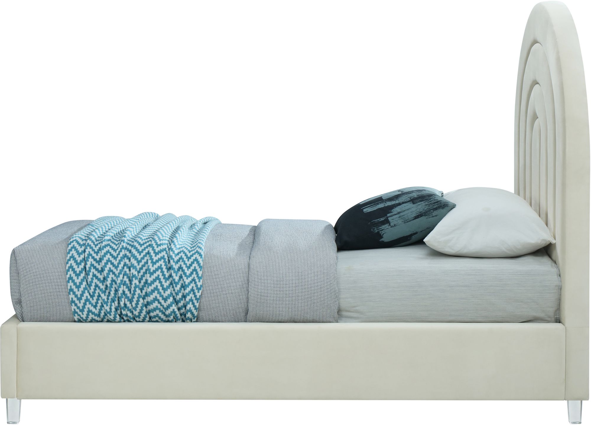 Rainbow Velvet Twin Size Bed