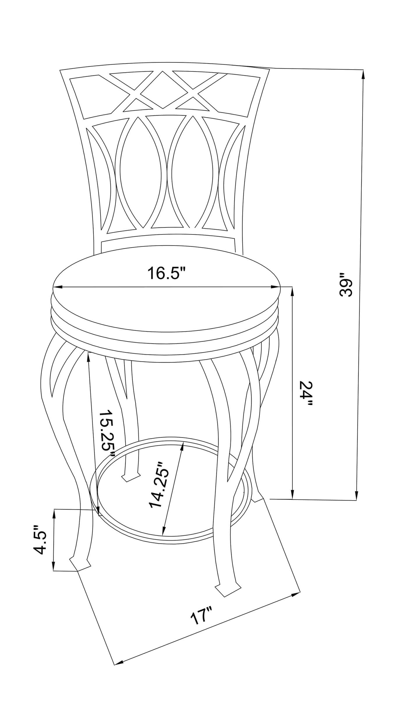 Adamsville Leatherette Swivel Counter Stool with Metal Base