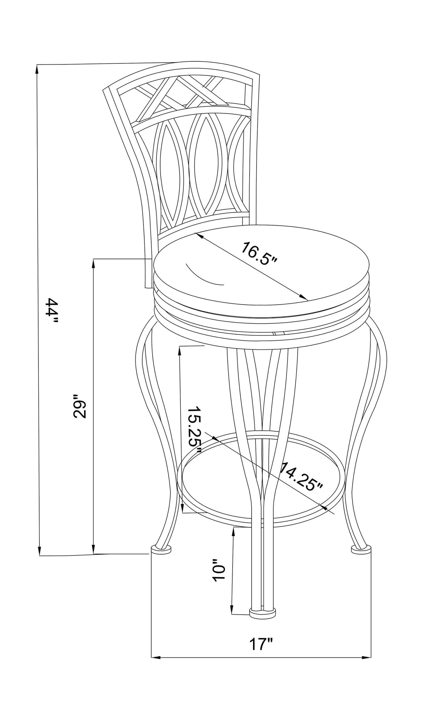 Adamsville Leatherette Swivel Bar Stool with Metal Base