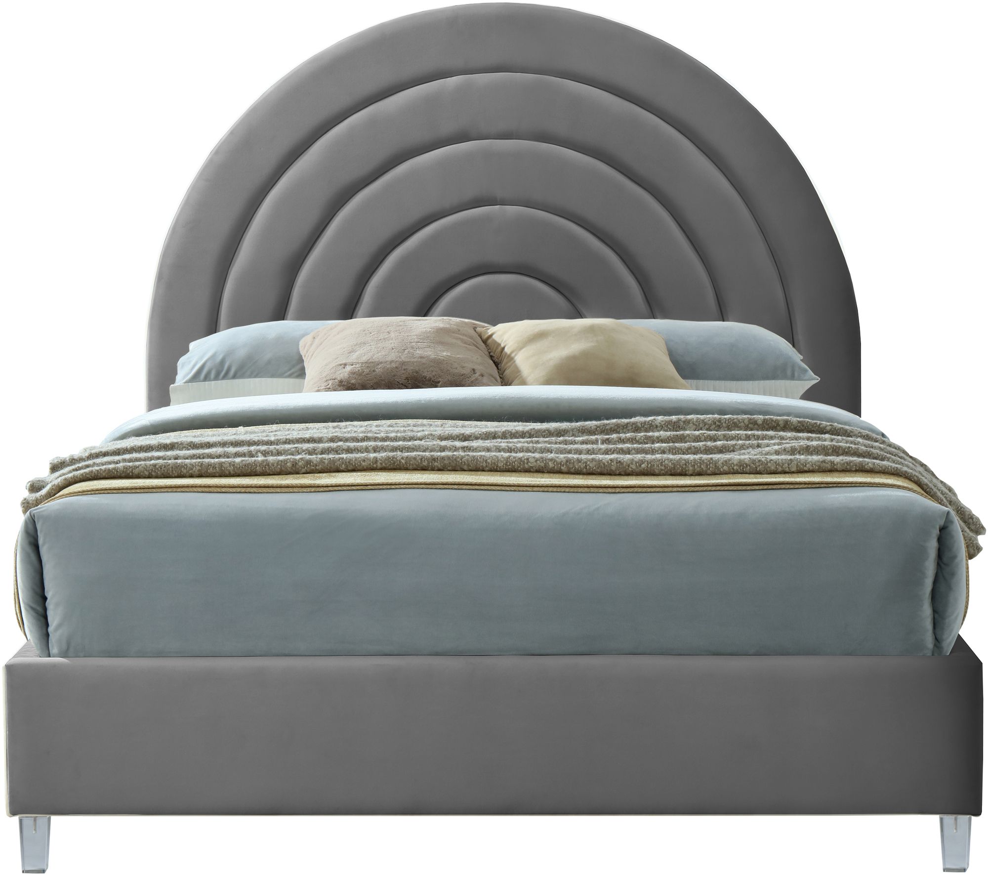 Rainbow Velvet Bed