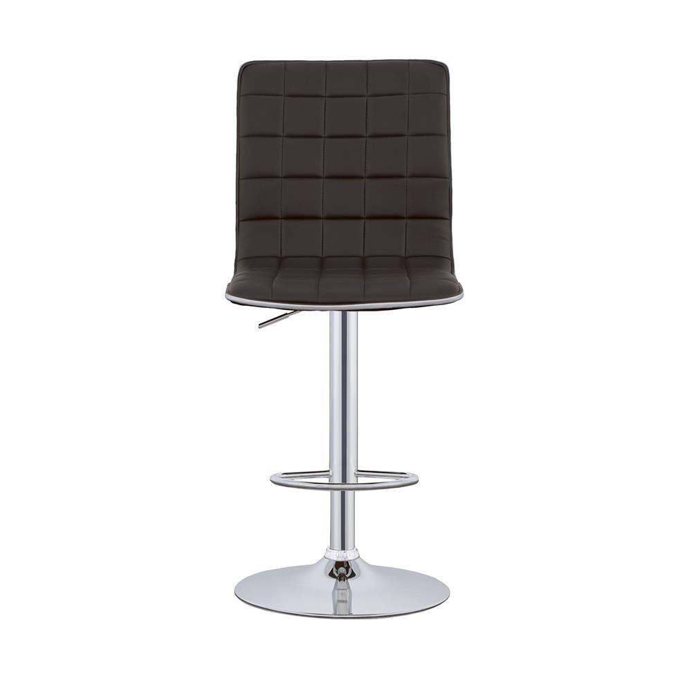 Ashbury Leatherette Adjustable Bar Stool with Chrome Base