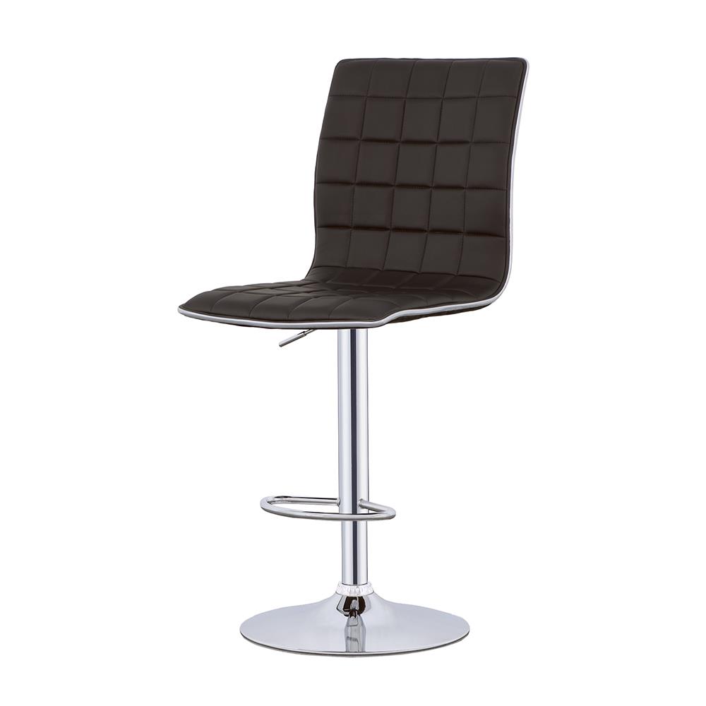 Ashbury Leatherette Adjustable Bar Stool with Chrome Base