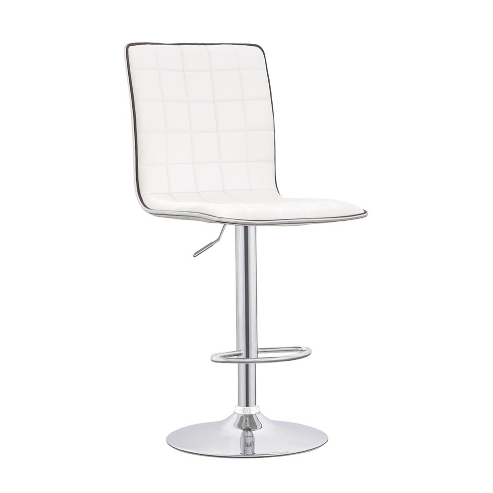 Ashbury Leatherette Adjustable Bar Stool with Chrome Base
