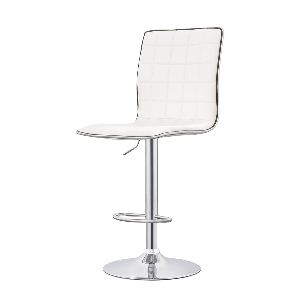 Ashbury Leatherette Adjustable Bar Stool with Chrome Base