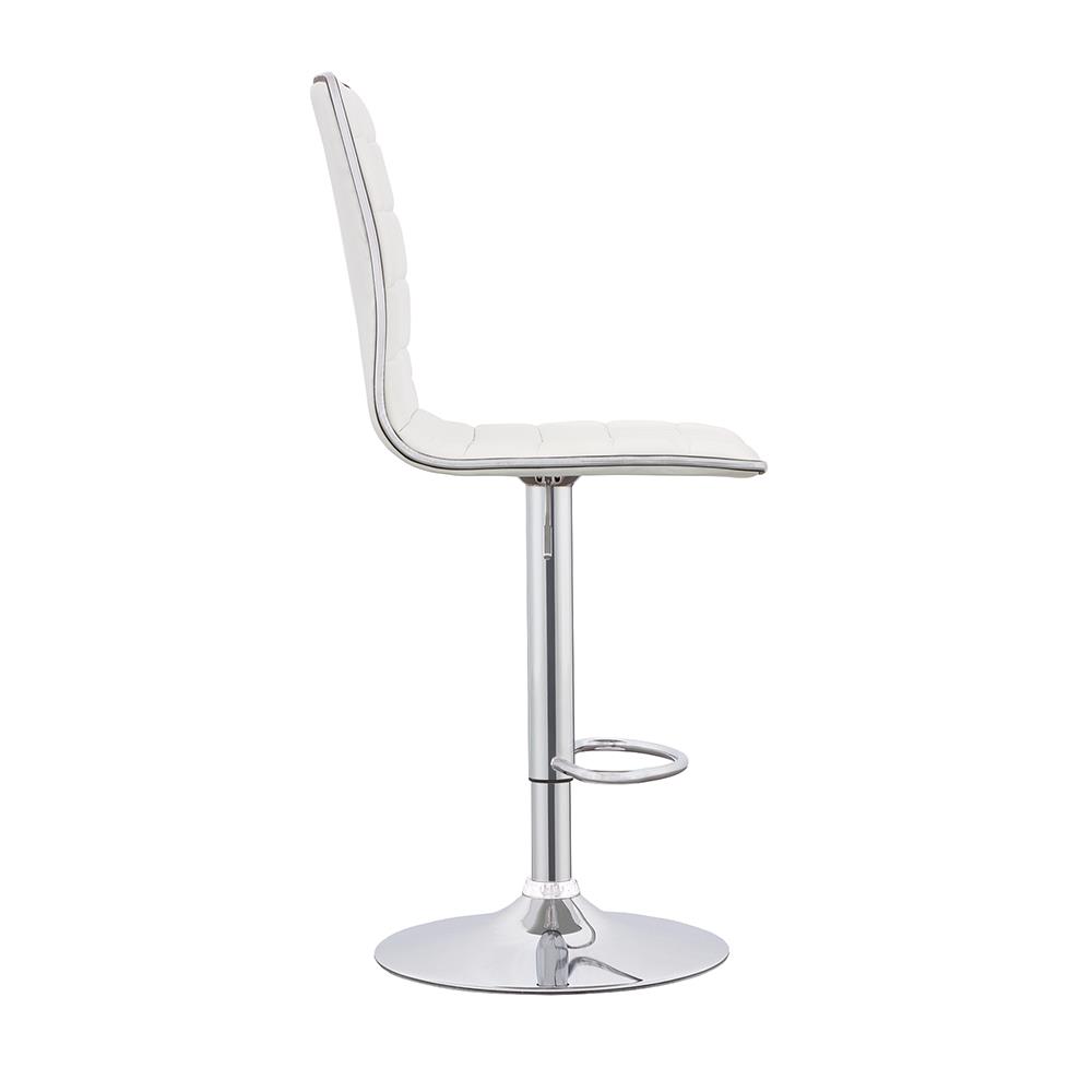 Ashbury Leatherette Adjustable Bar Stool with Chrome Base