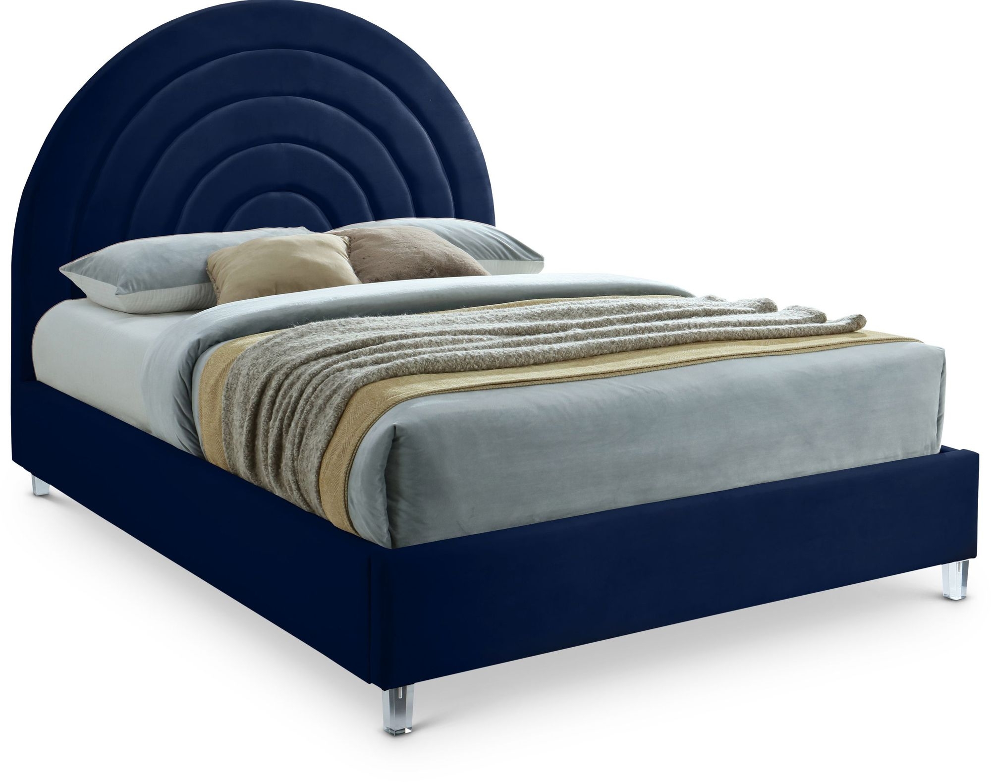 Rainbow Velvet Bed