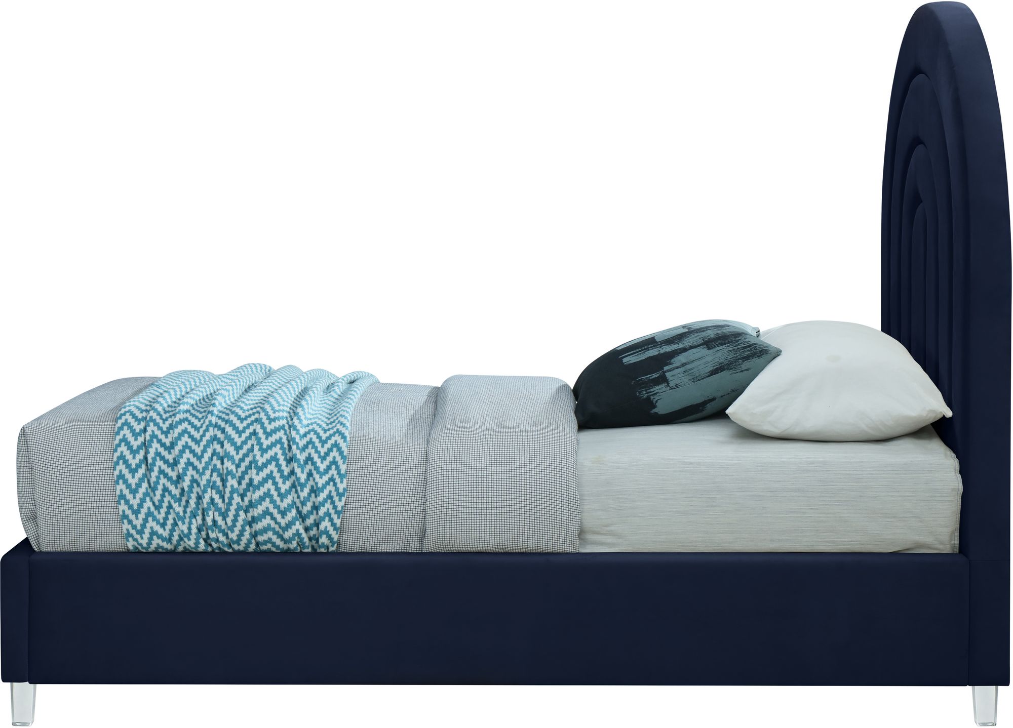 Rainbow Velvet Twin Size Bed