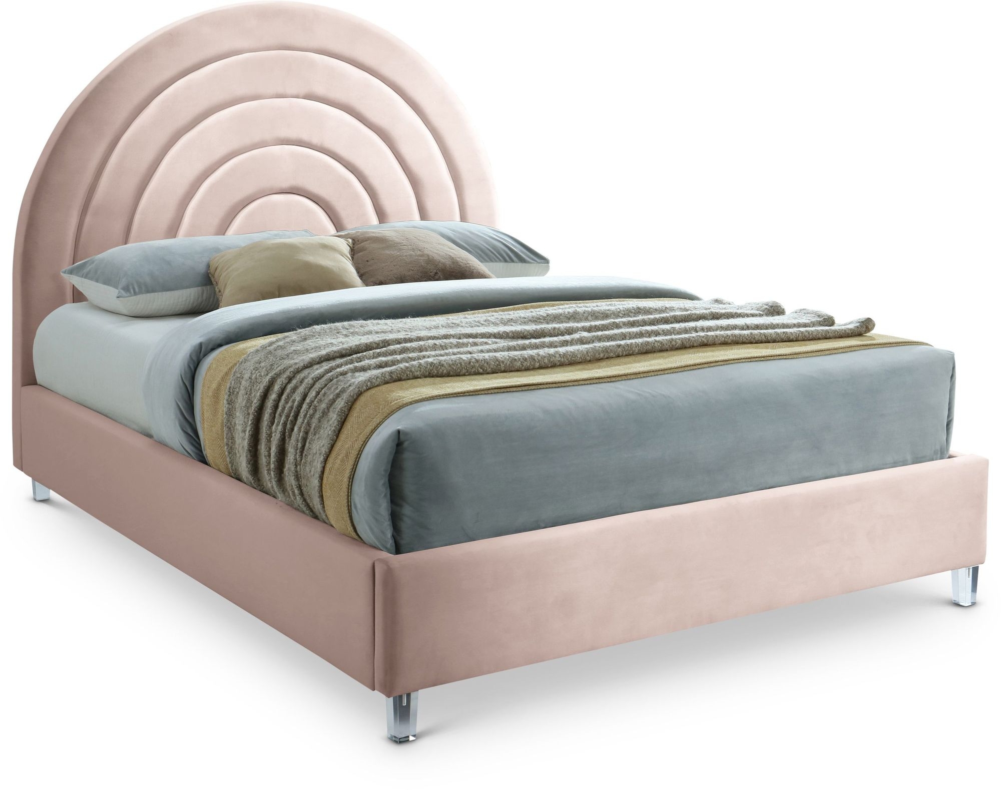 Rainbow Velvet Bed