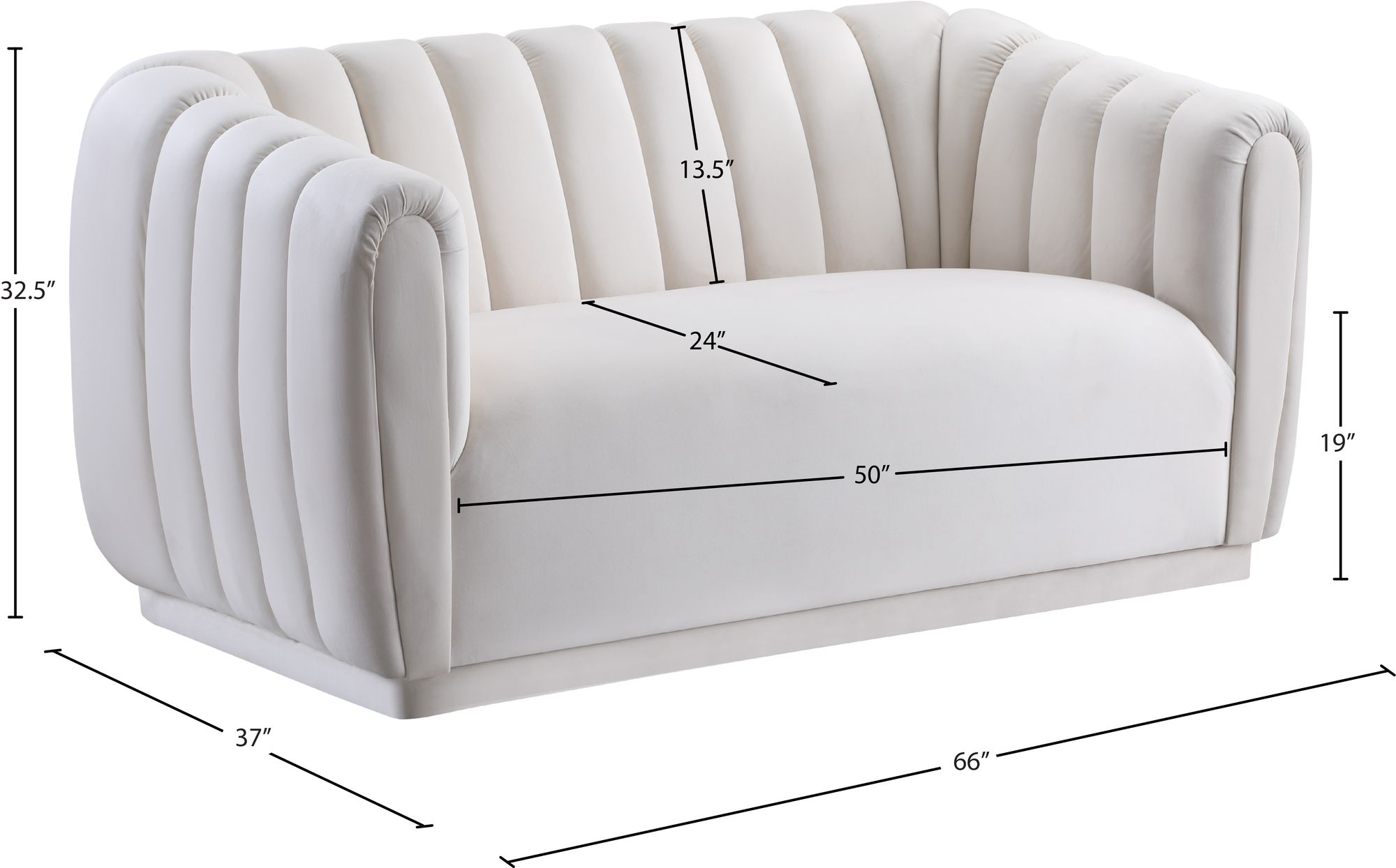 Dixie Velvet Loveseat