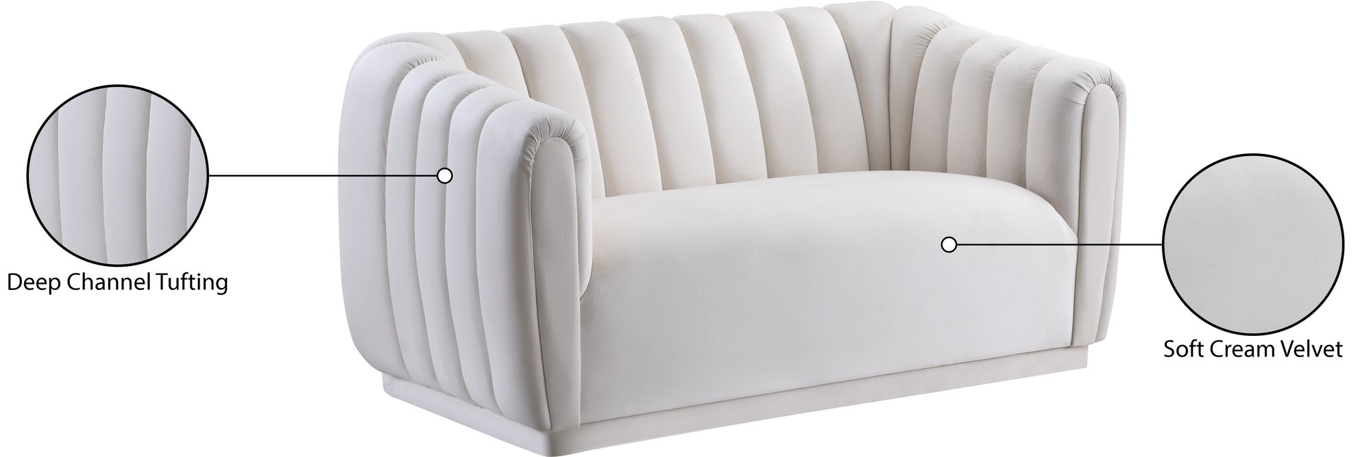 Dixie Velvet Loveseat