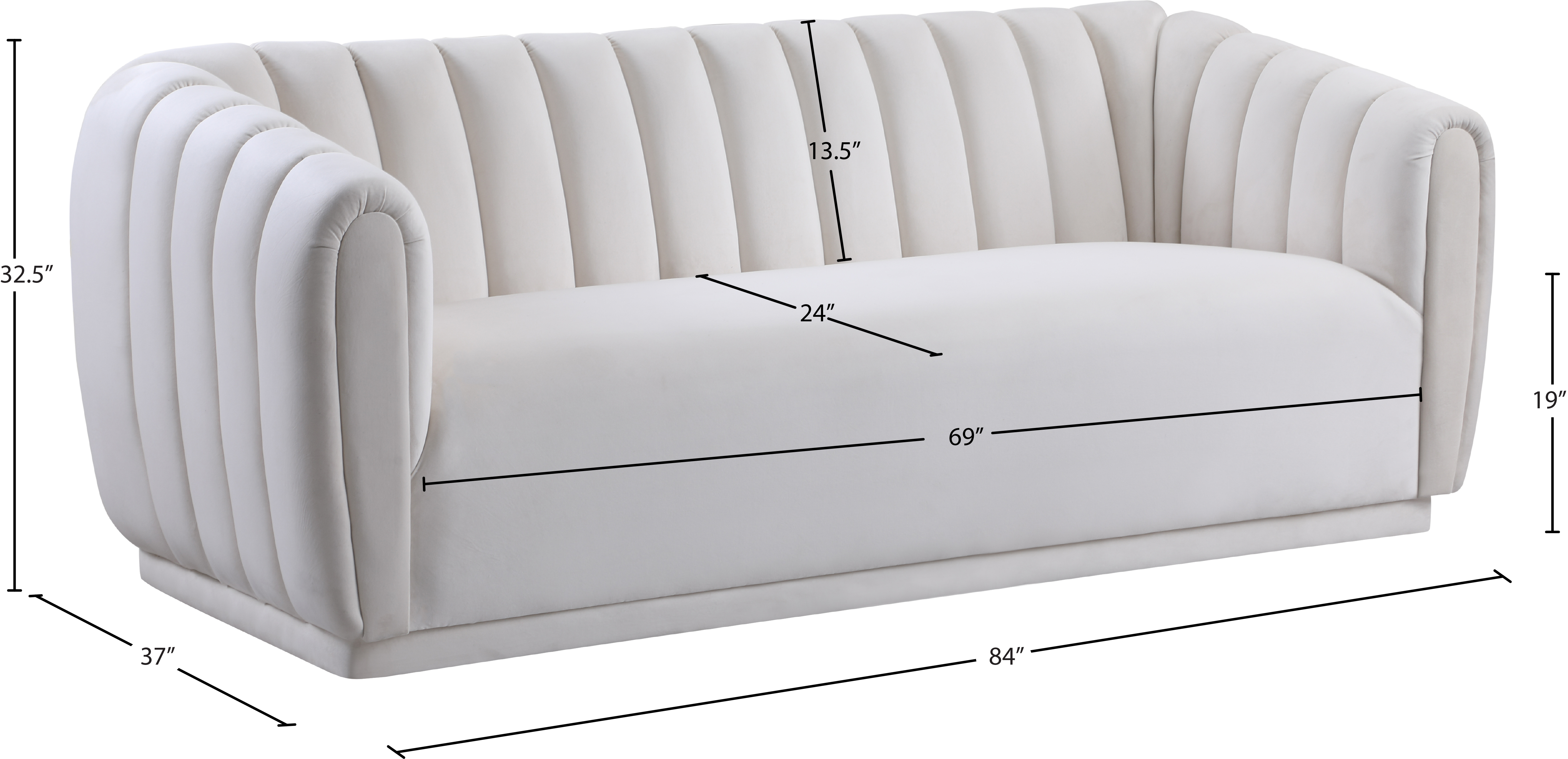 Dixie Velvet Sofa