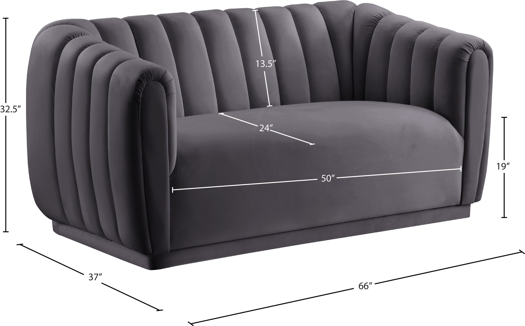 Dixie Velvet Loveseat