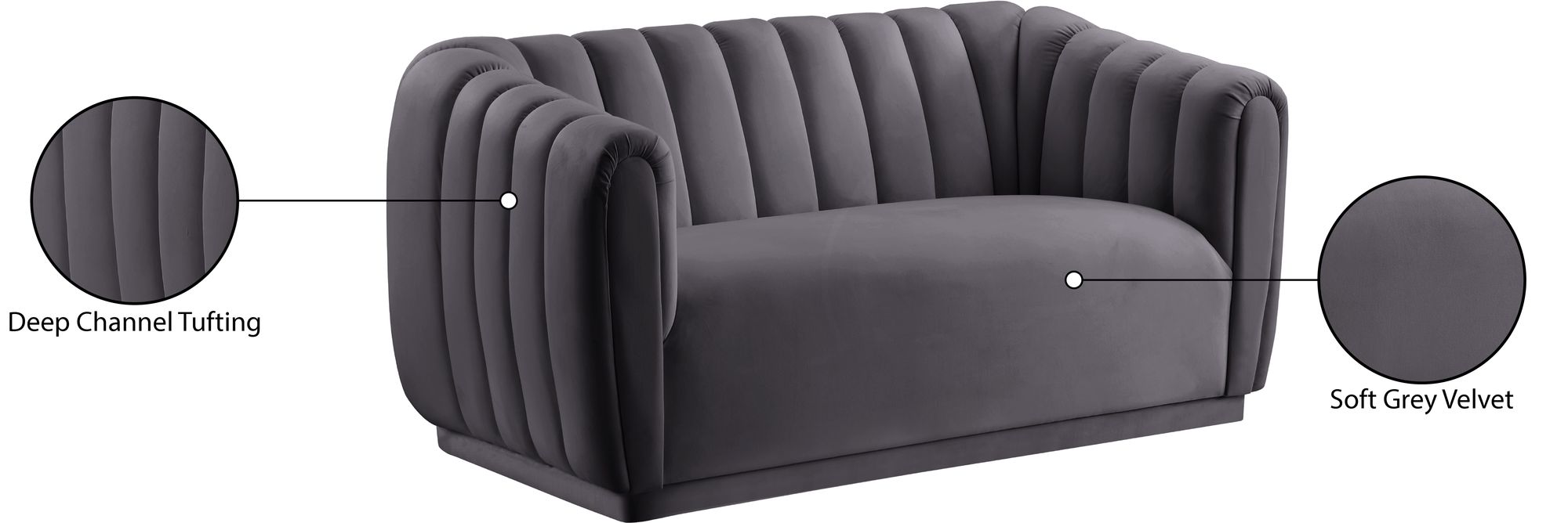 Dixie Velvet Loveseat