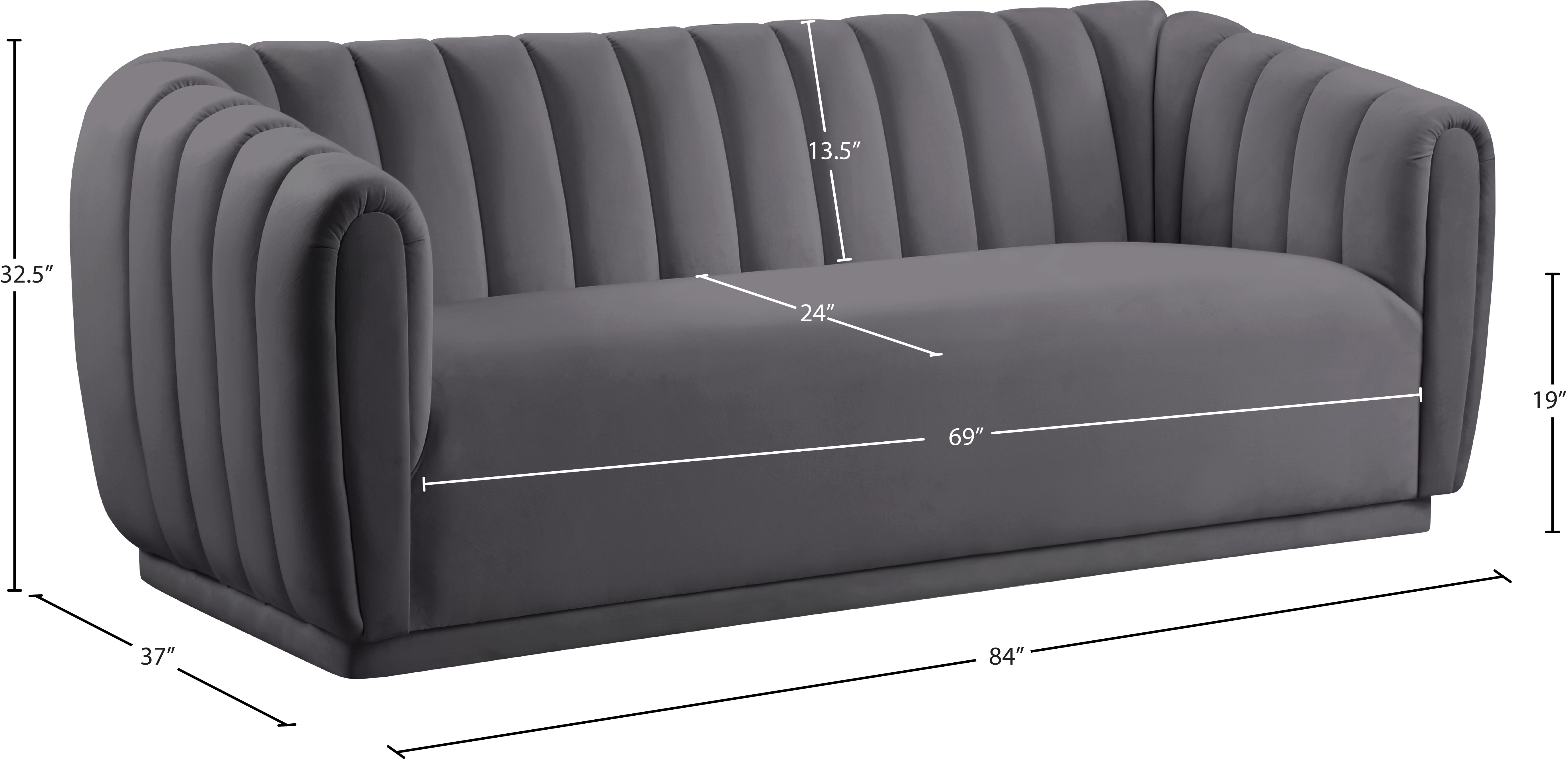 Dixie Velvet Sofa