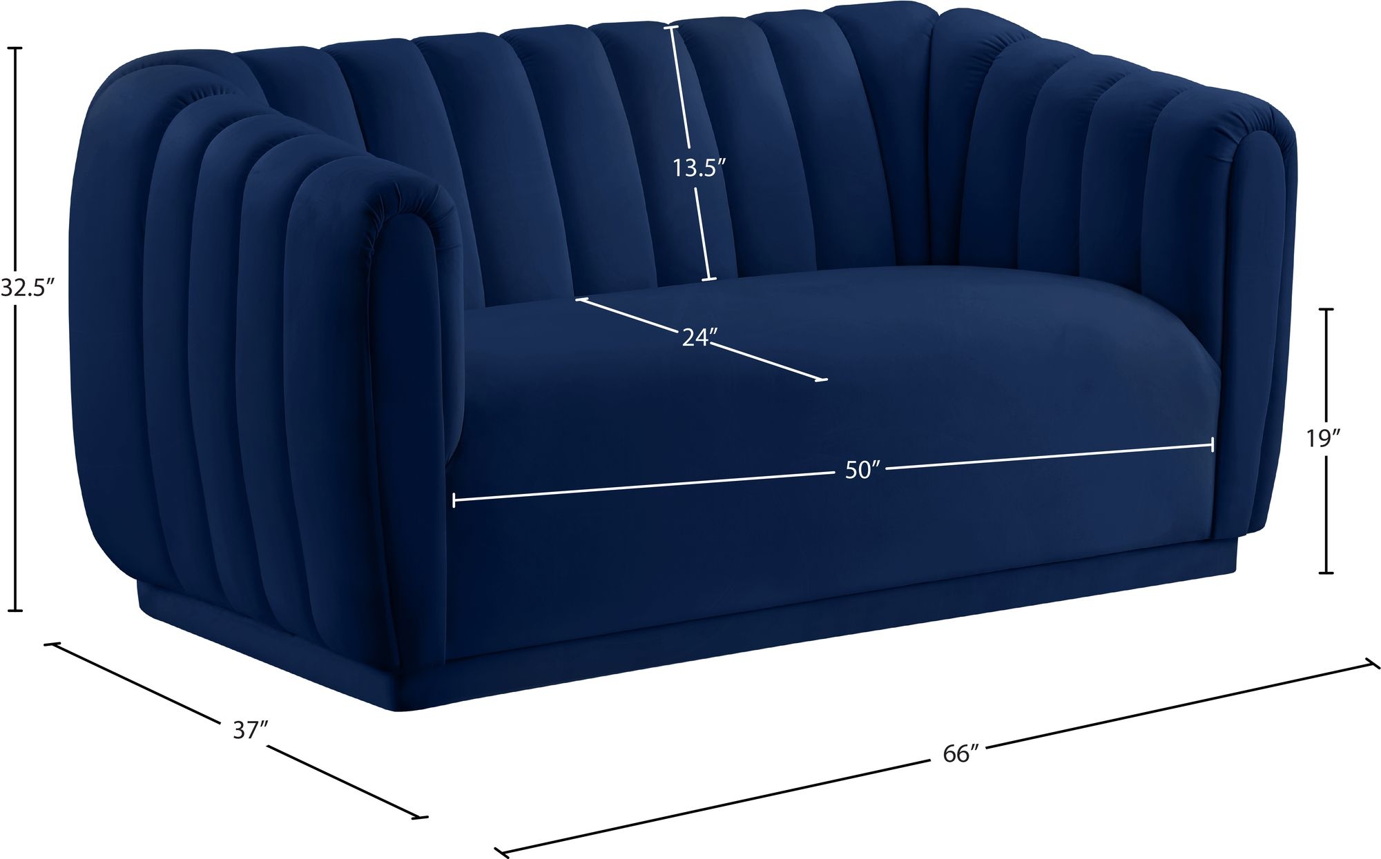 Dixie Velvet Loveseat