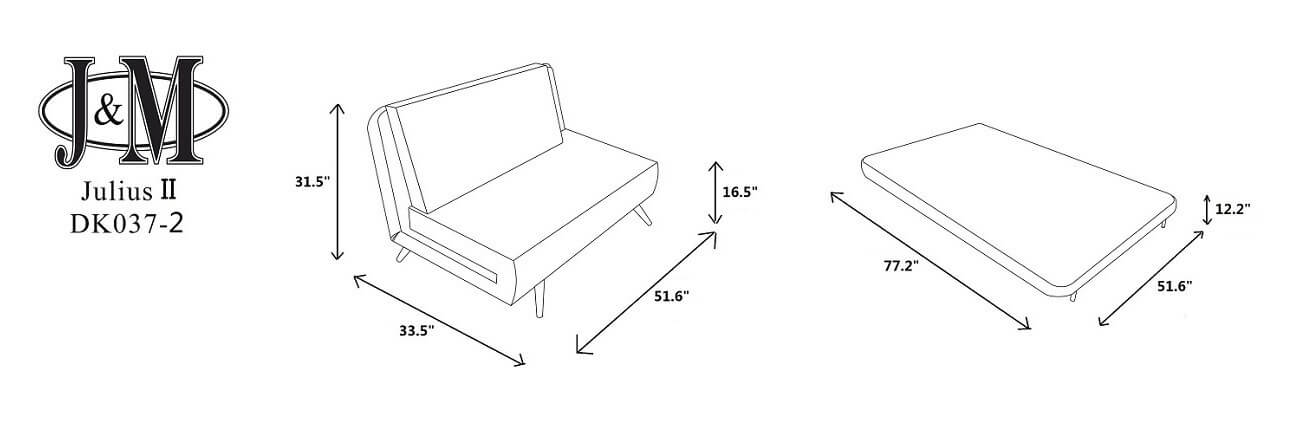 Julius II Fabric Love Bed
