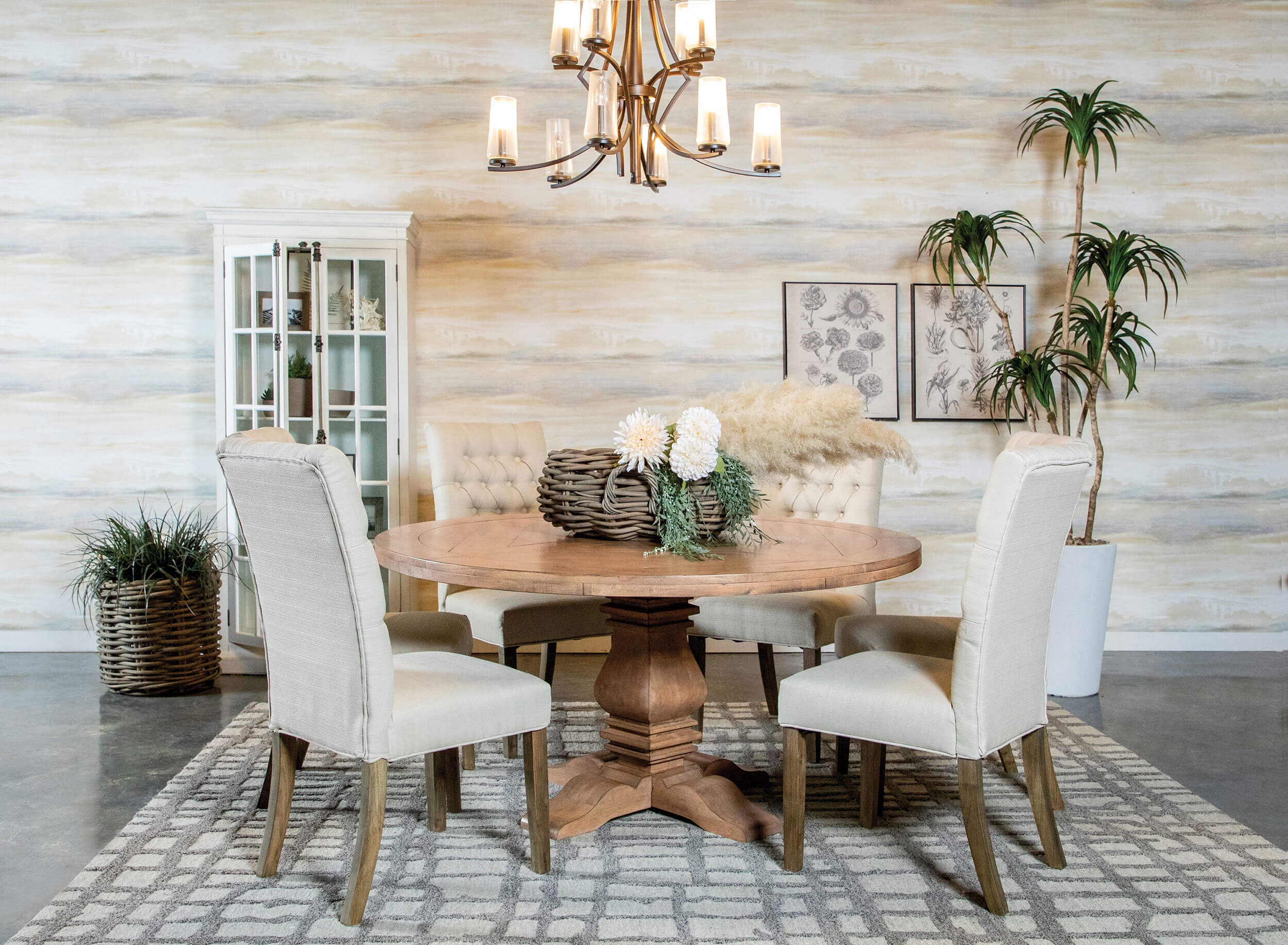 Douglas Tufted Back Fabric Dining Chair