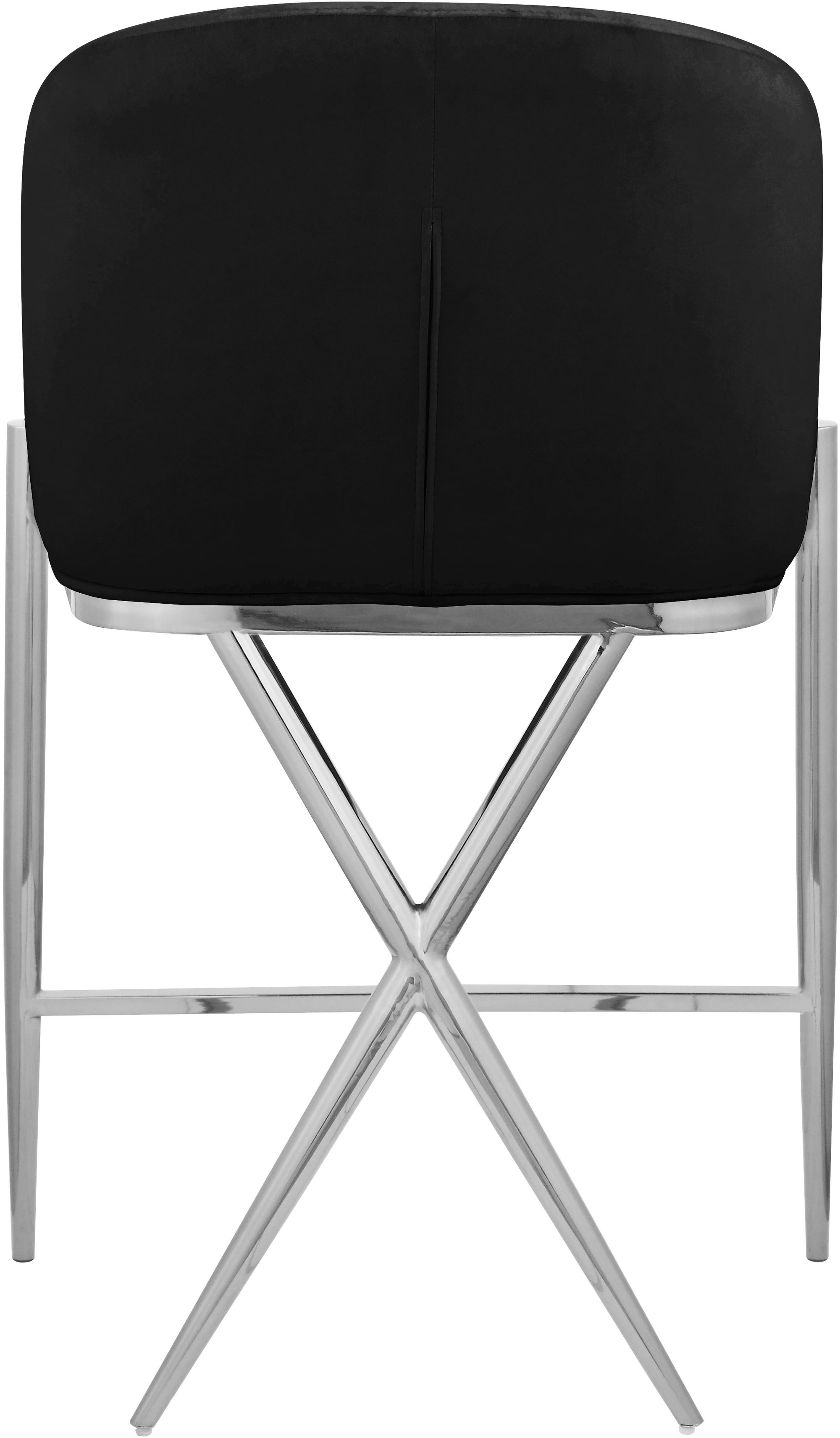 Xavier Counter Stool with Chrome Metal Legs