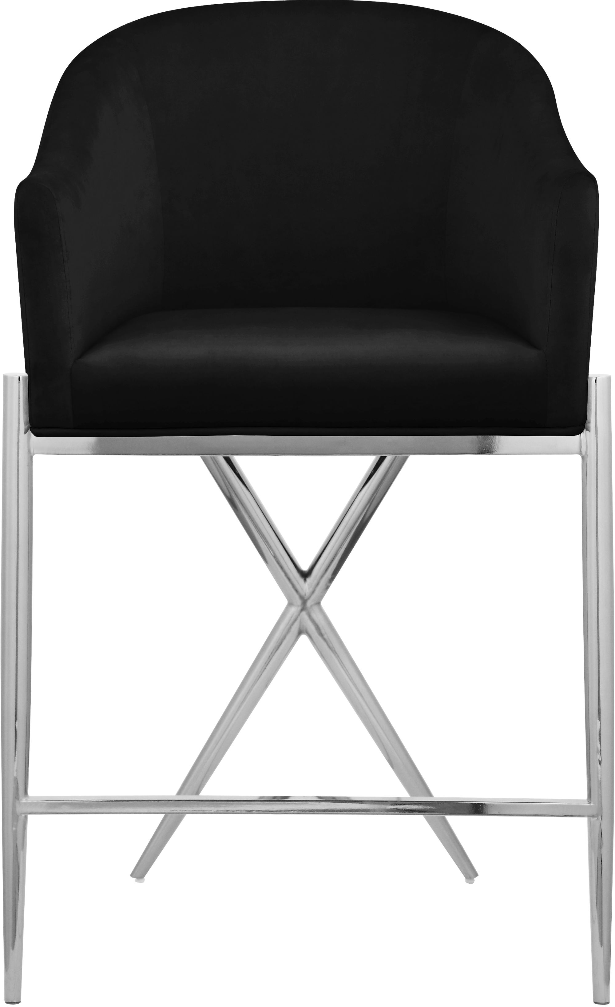 Xavier Counter Stool with Chrome Metal Legs