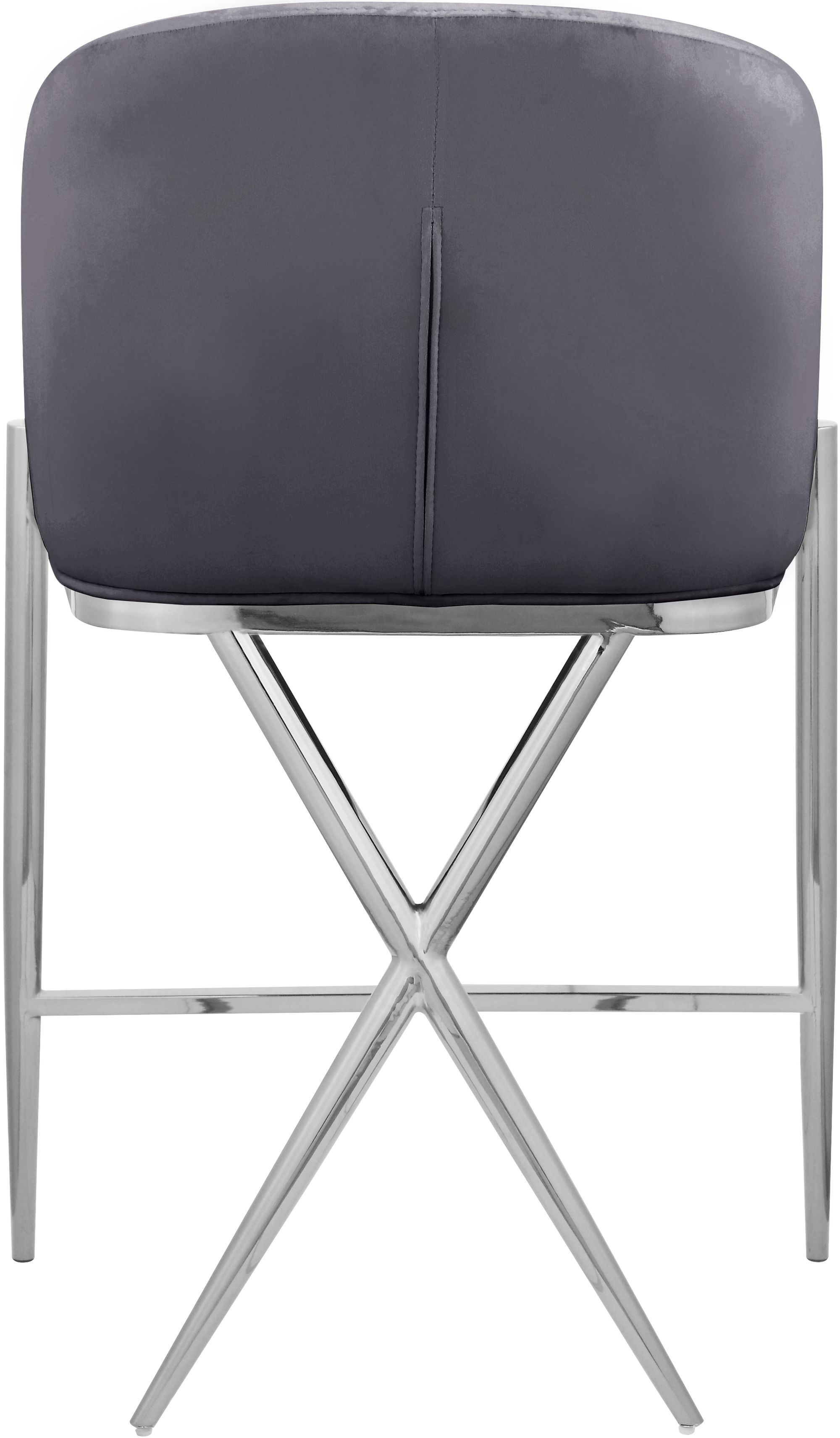 Xavier Counter Stool with Chrome Metal Legs