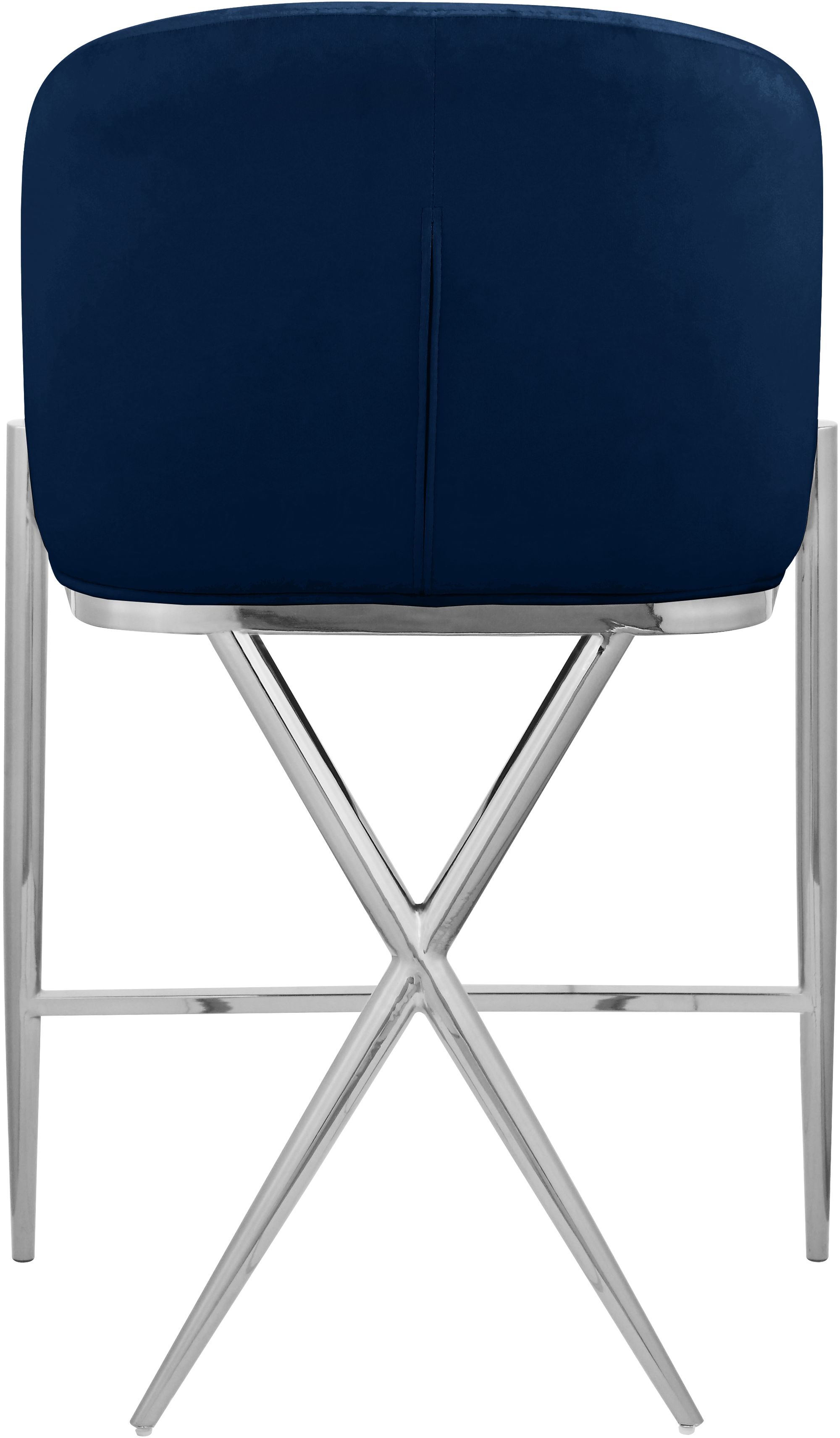 Xavier Counter Stool with Chrome Metal Legs