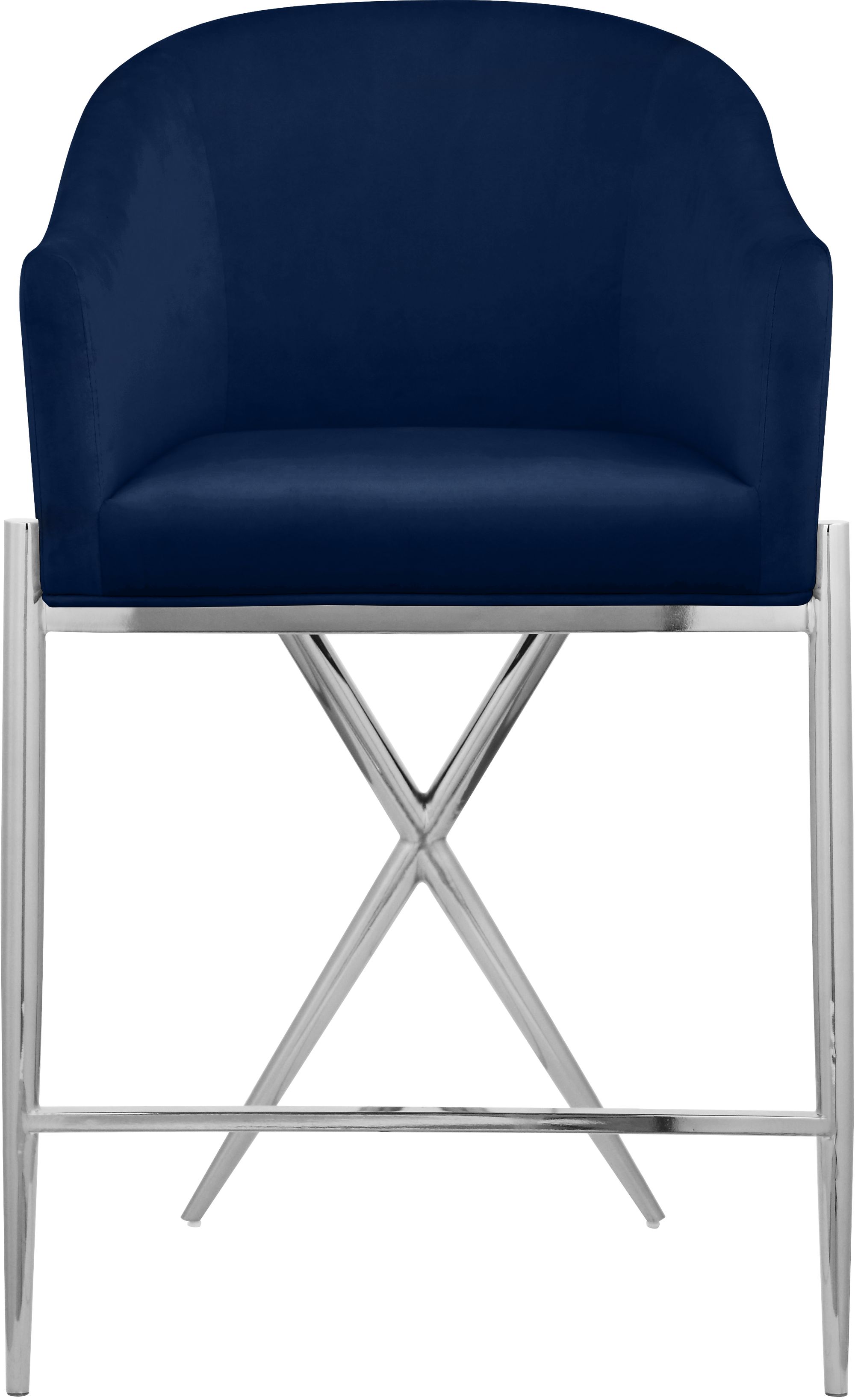 Xavier Counter Stool with Chrome Metal Legs