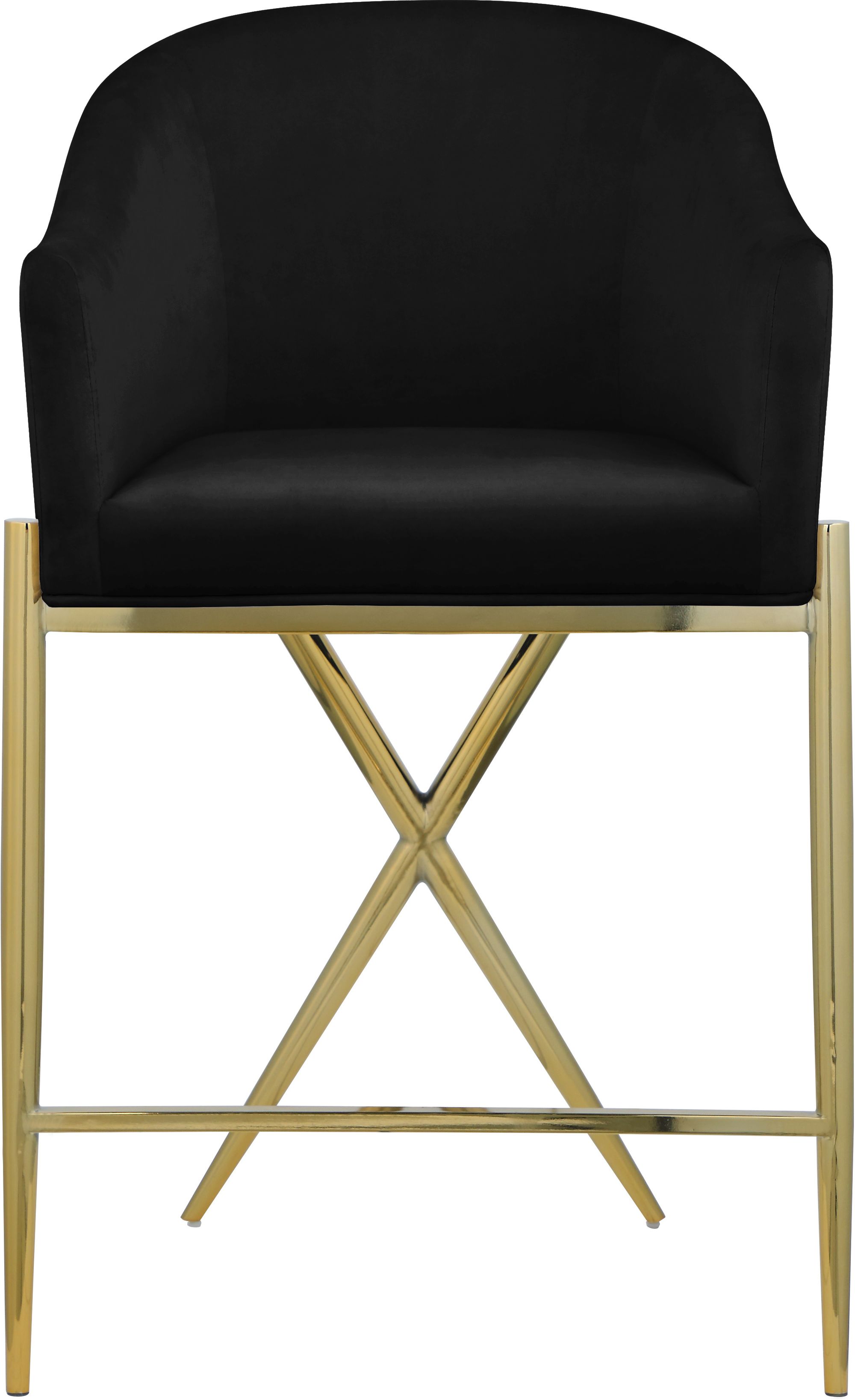 Xavier Counter Stool with Gold Metal Legs