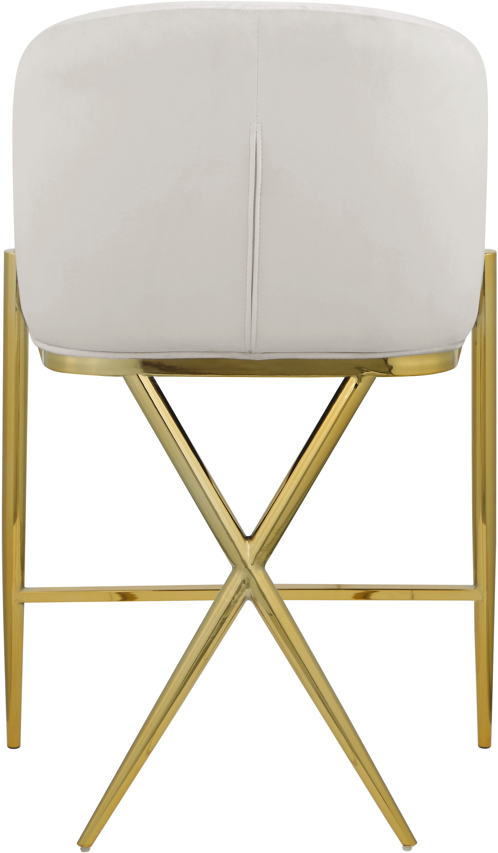 Xavier Counter Stool with Gold Metal Legs
