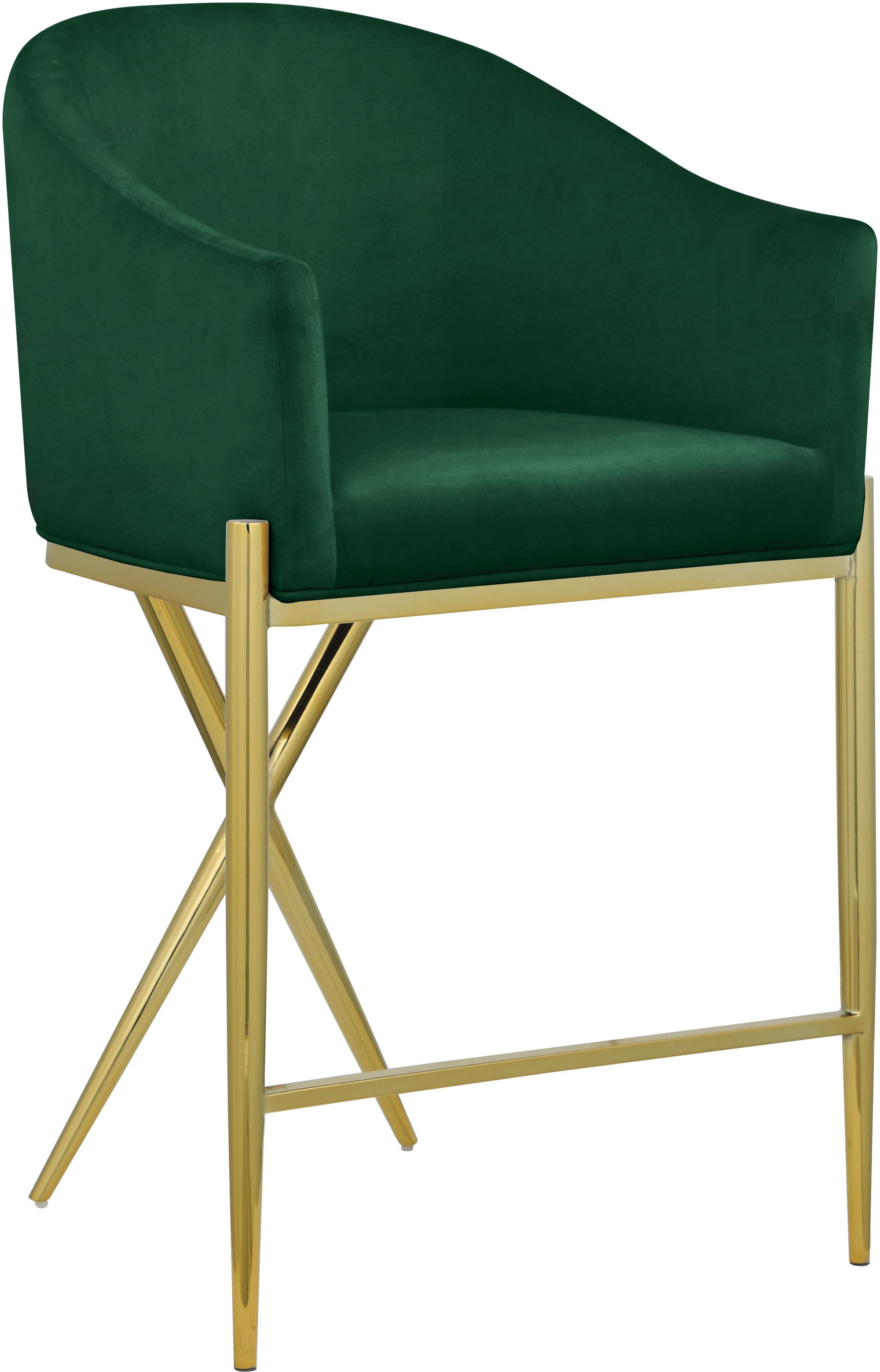 Xavier Counter Stool with Gold Metal Legs