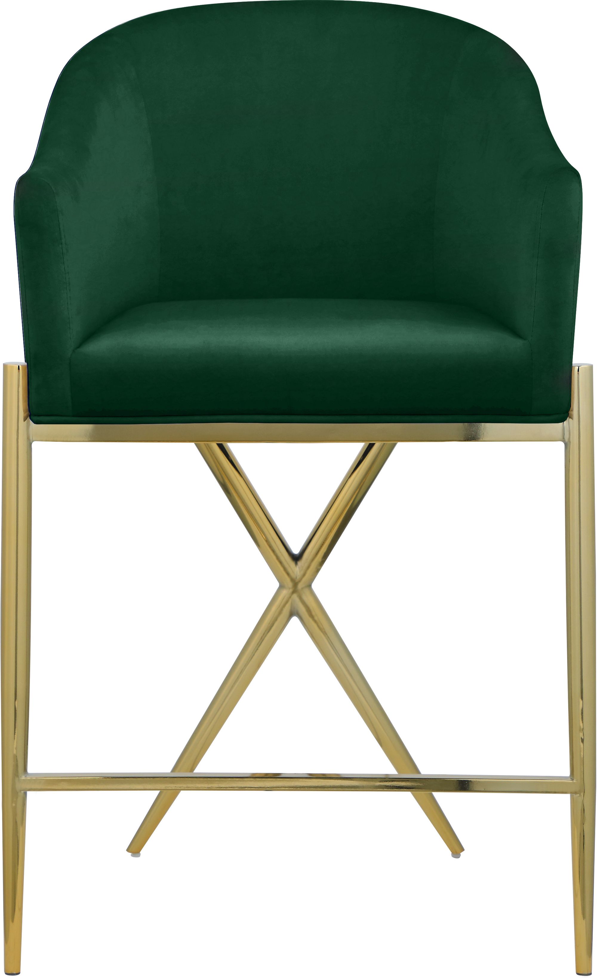 Xavier Counter Stool with Gold Metal Legs