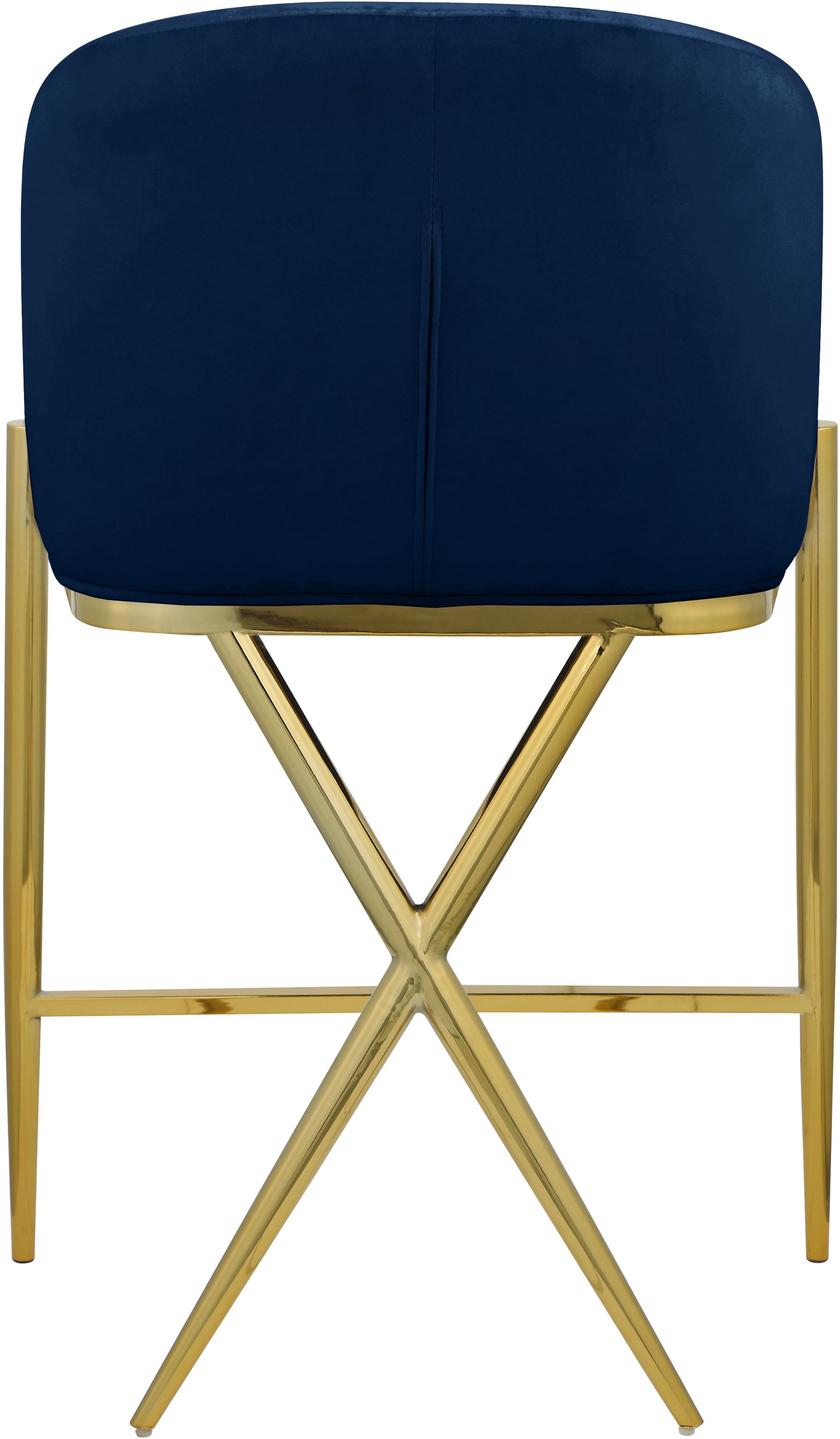 Xavier Counter Stool with Gold Metal Legs