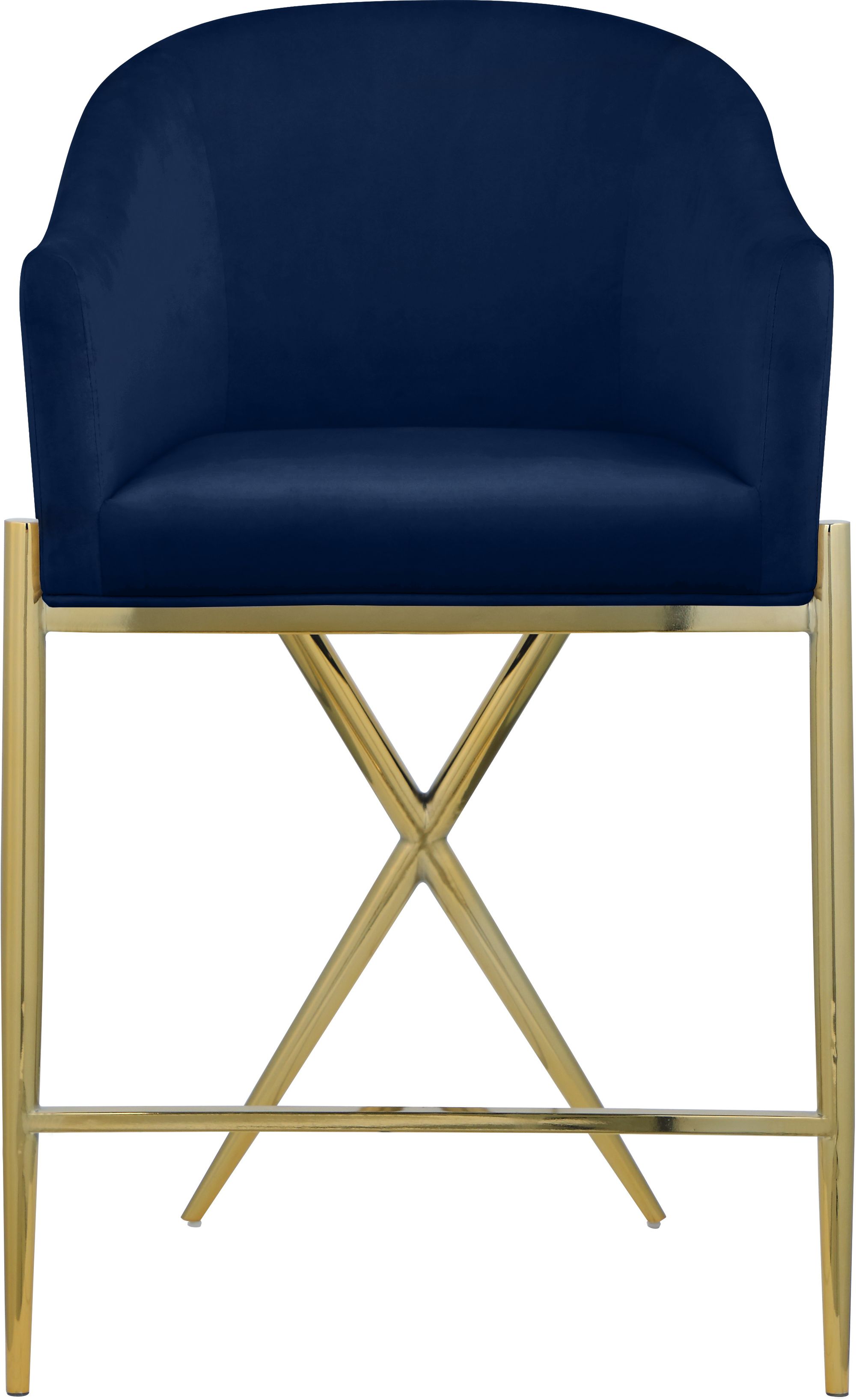 Xavier Counter Stool with Gold Metal Legs